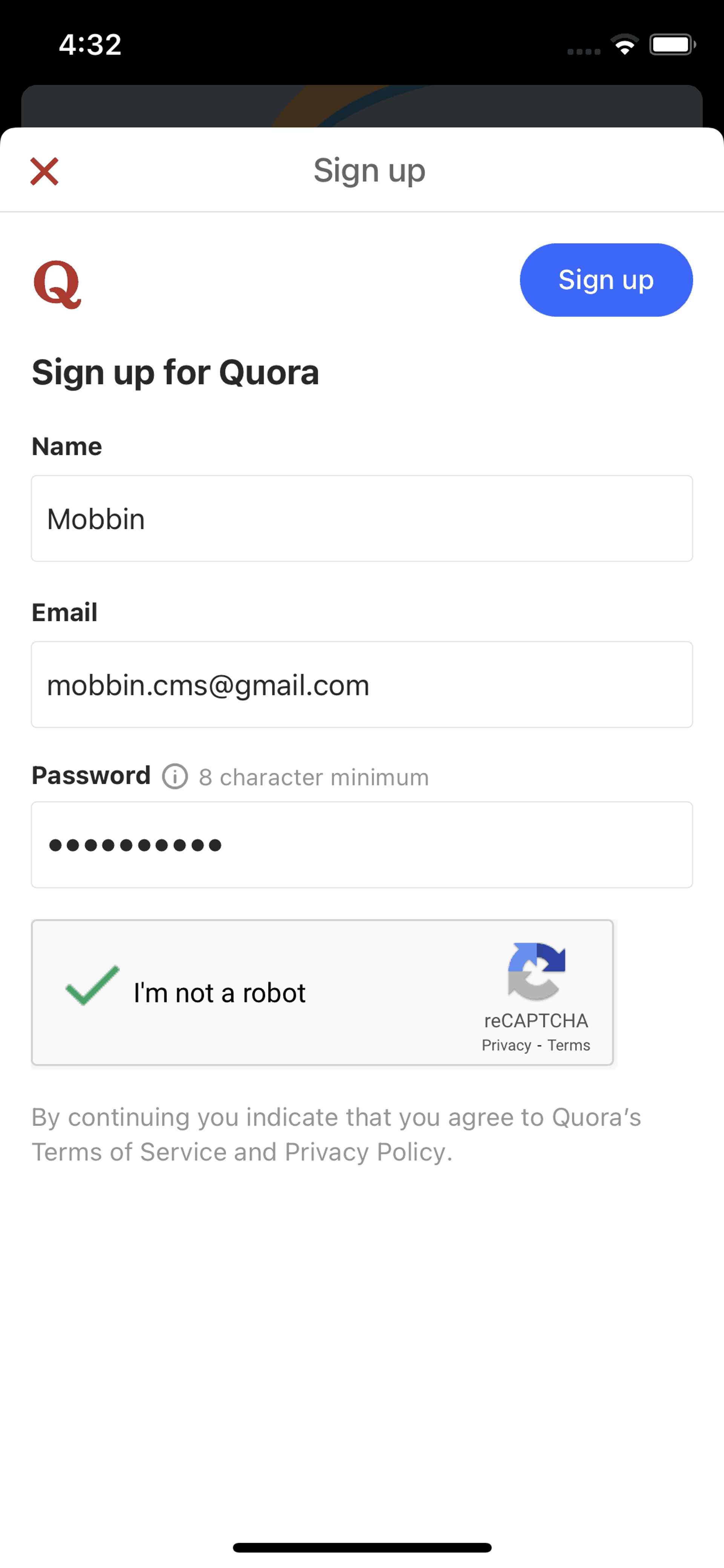 Quora iOS Social Networking interface screenshot 5