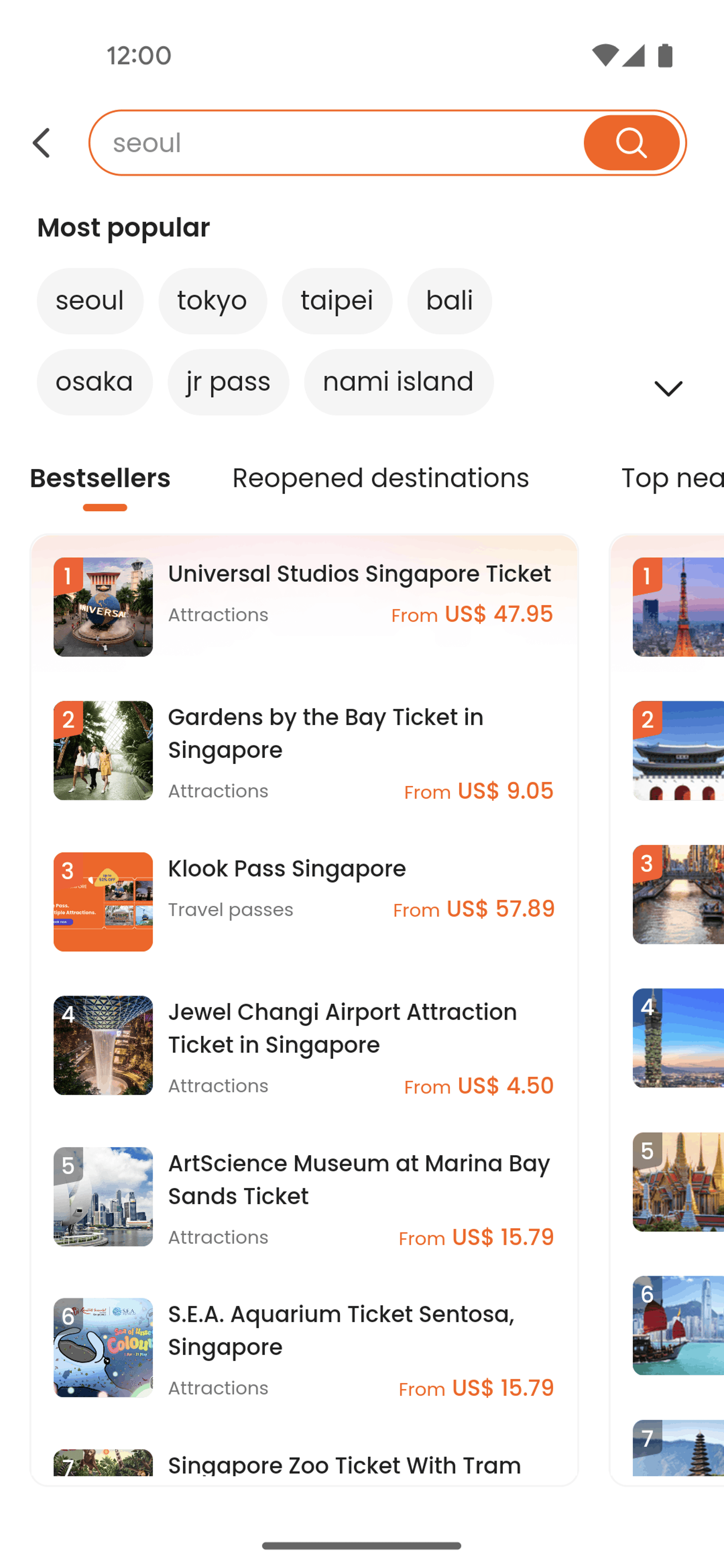 Klook Android Travel & Transportation interface screenshot 23