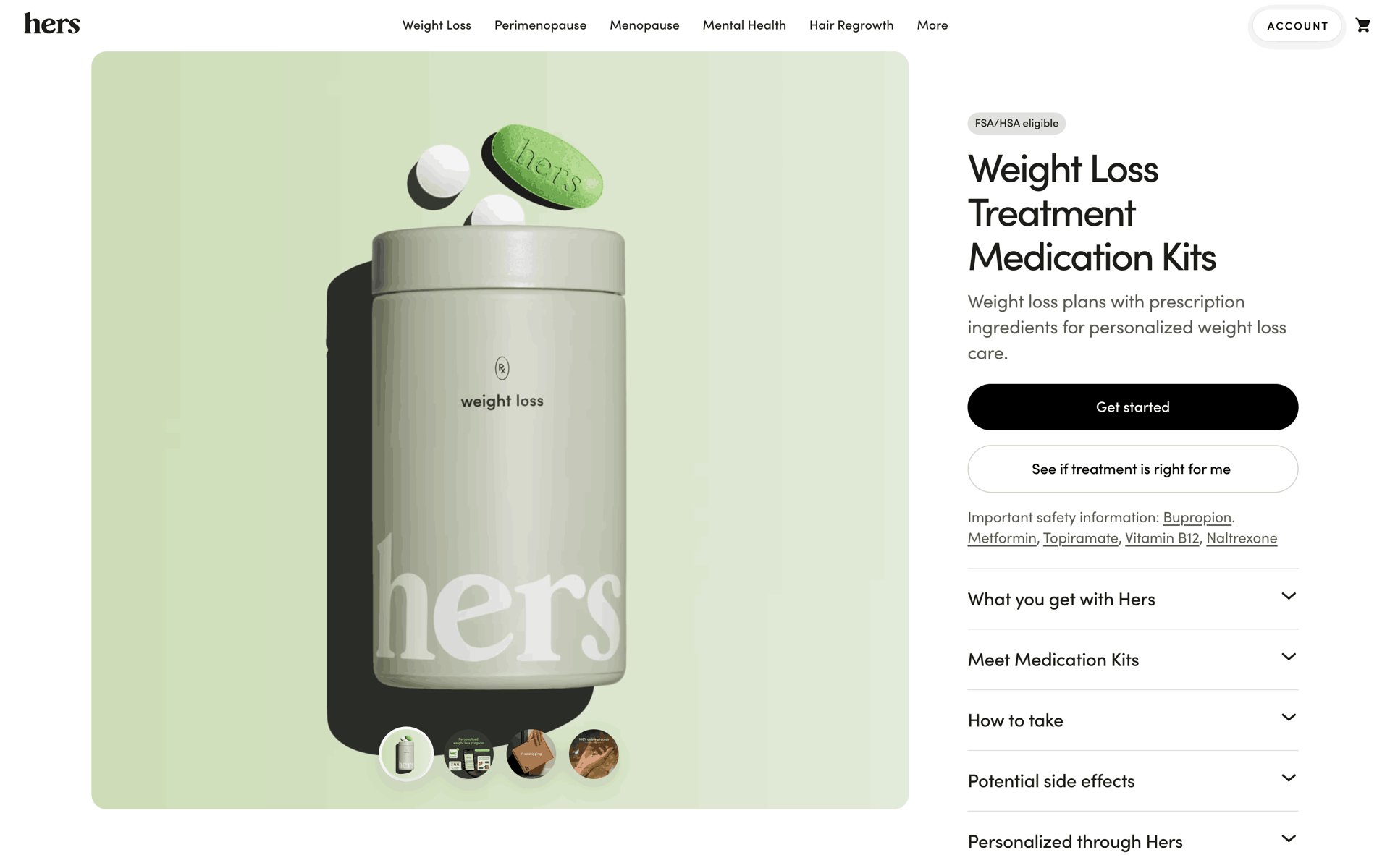 Hers Web Medical interface screenshot 7