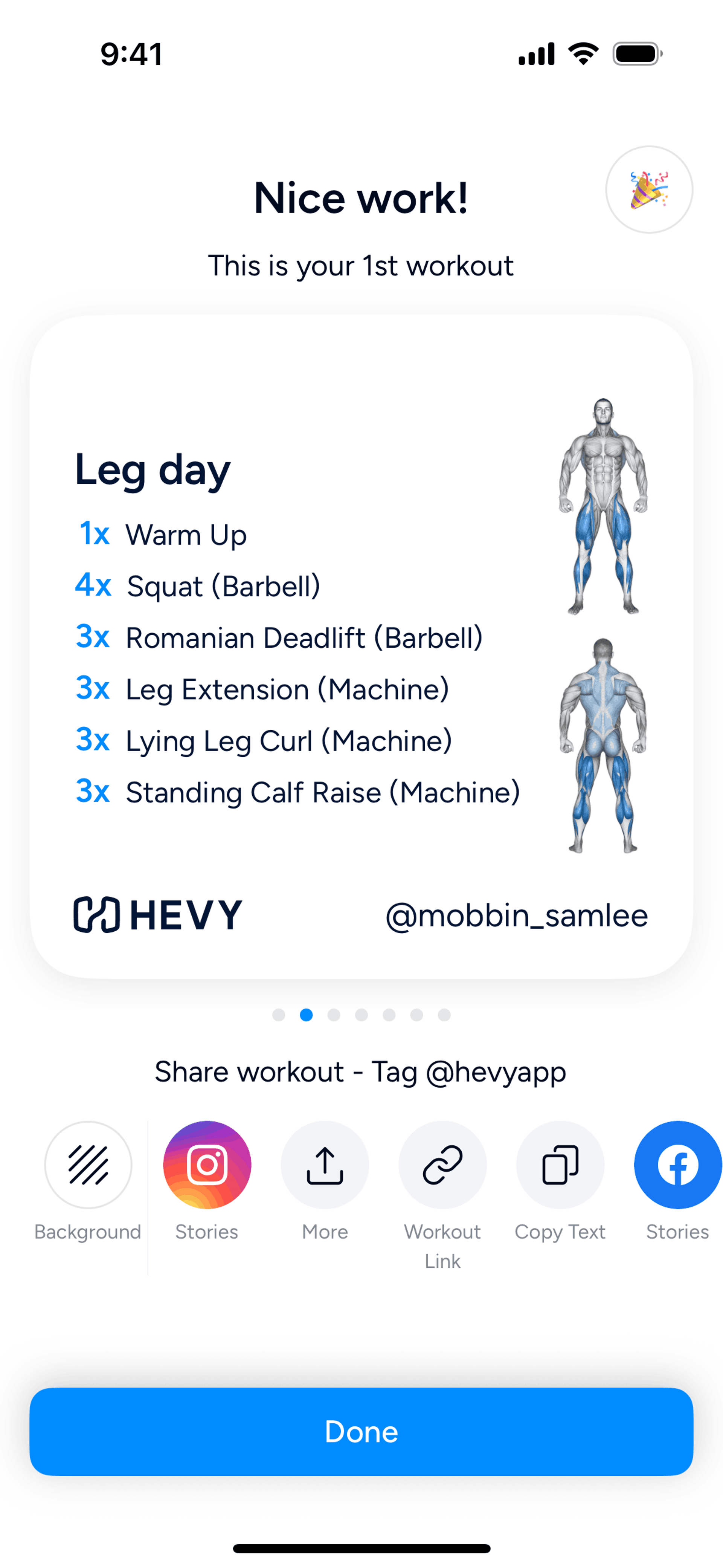 Hevy iOS Health & Fitness interface screenshot 12