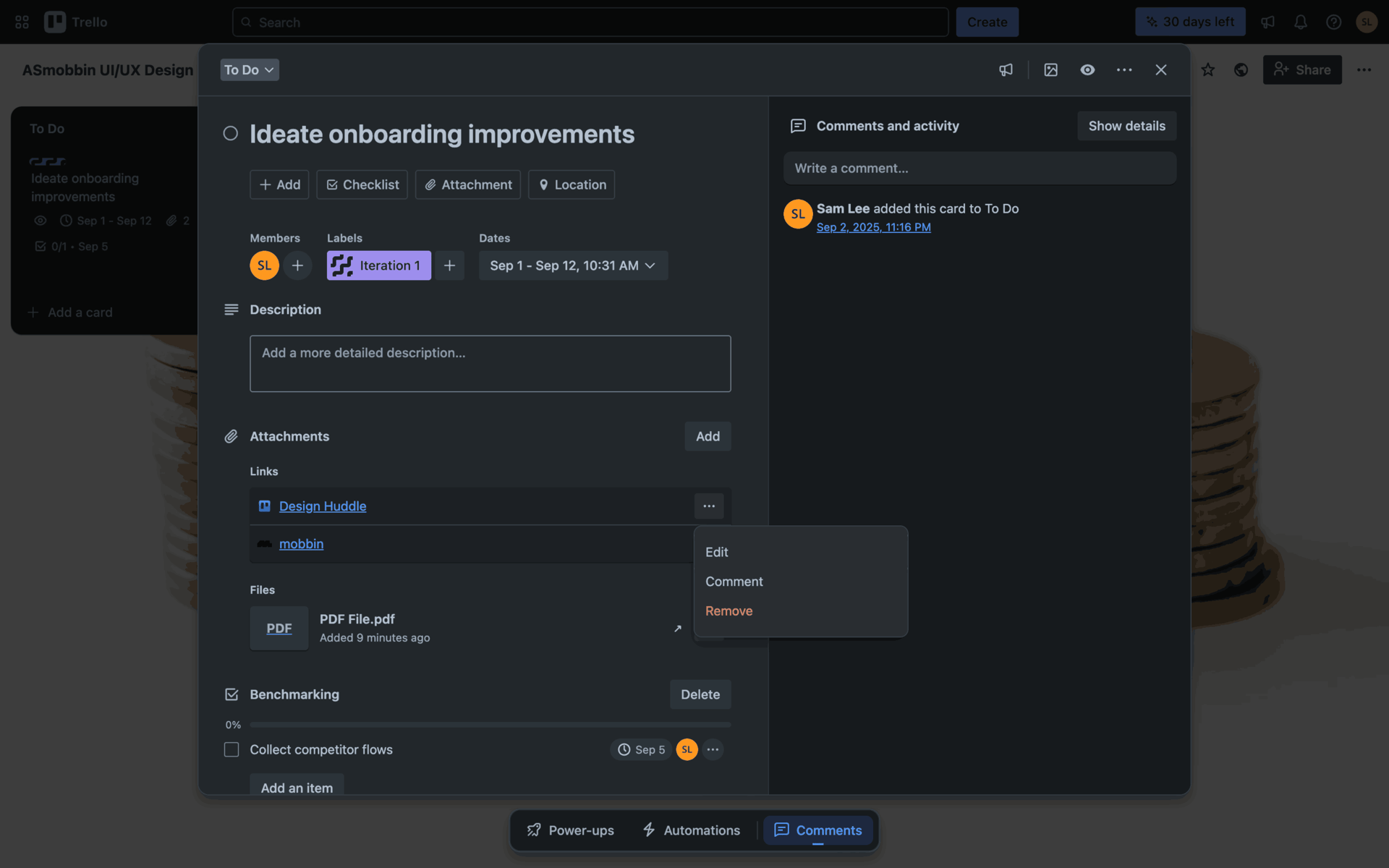 Trello Web Business interface screenshot 4