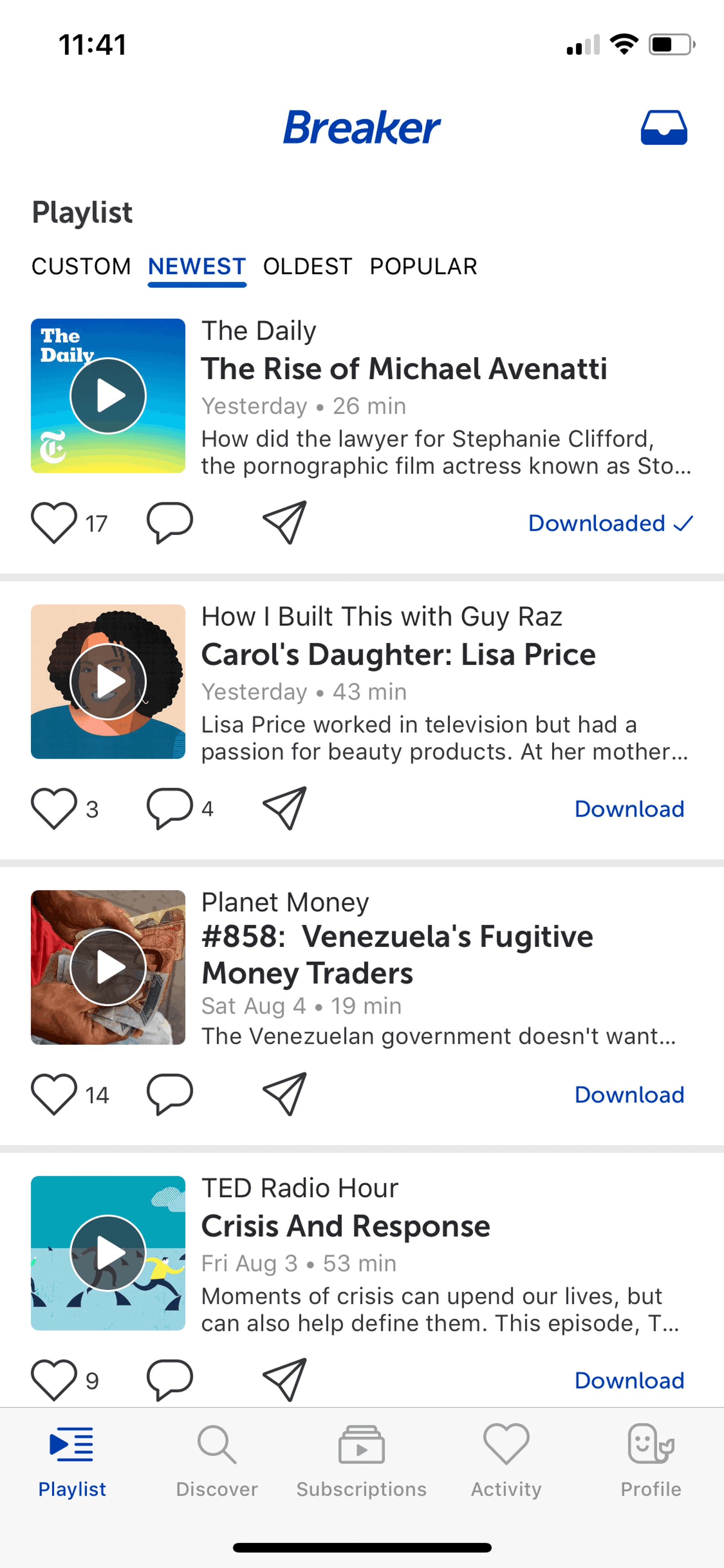Breaker iOS Social Networking interface screenshot 14