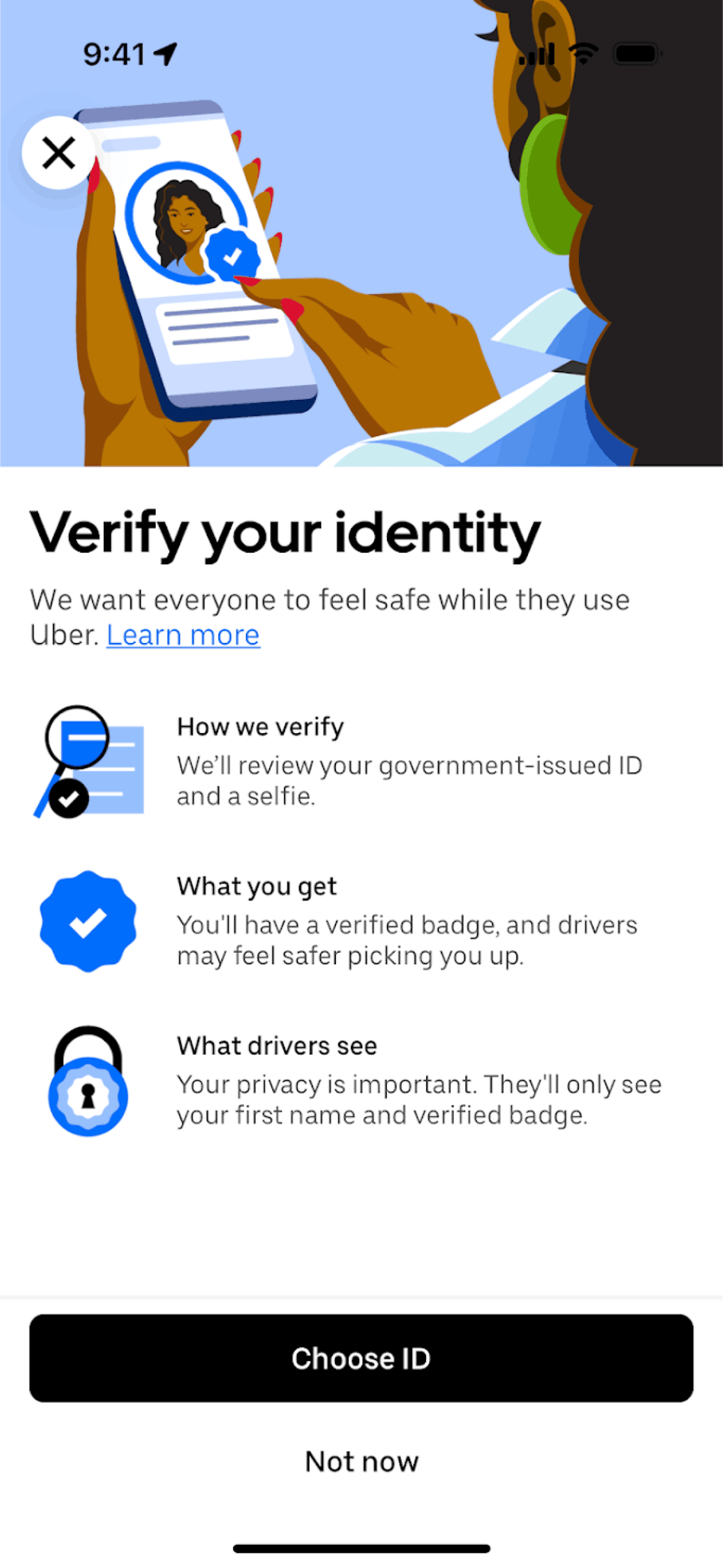 Uber iOS Travel & Transportation interface screenshot 16
