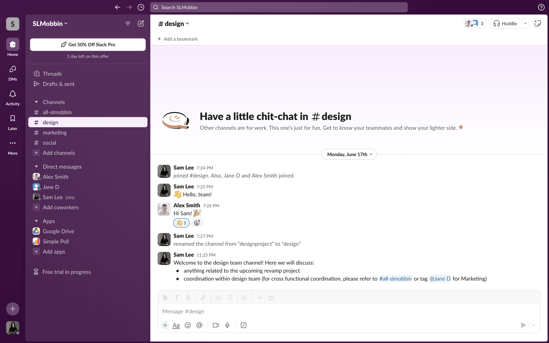 Slack Web Business interface screenshot 6
