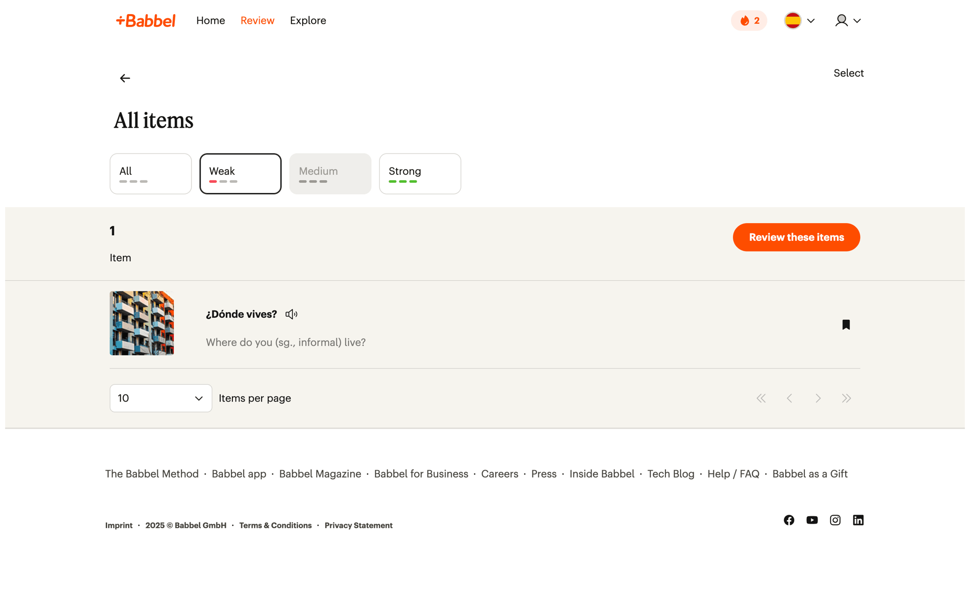 Babbel Web Education interface screenshot 5