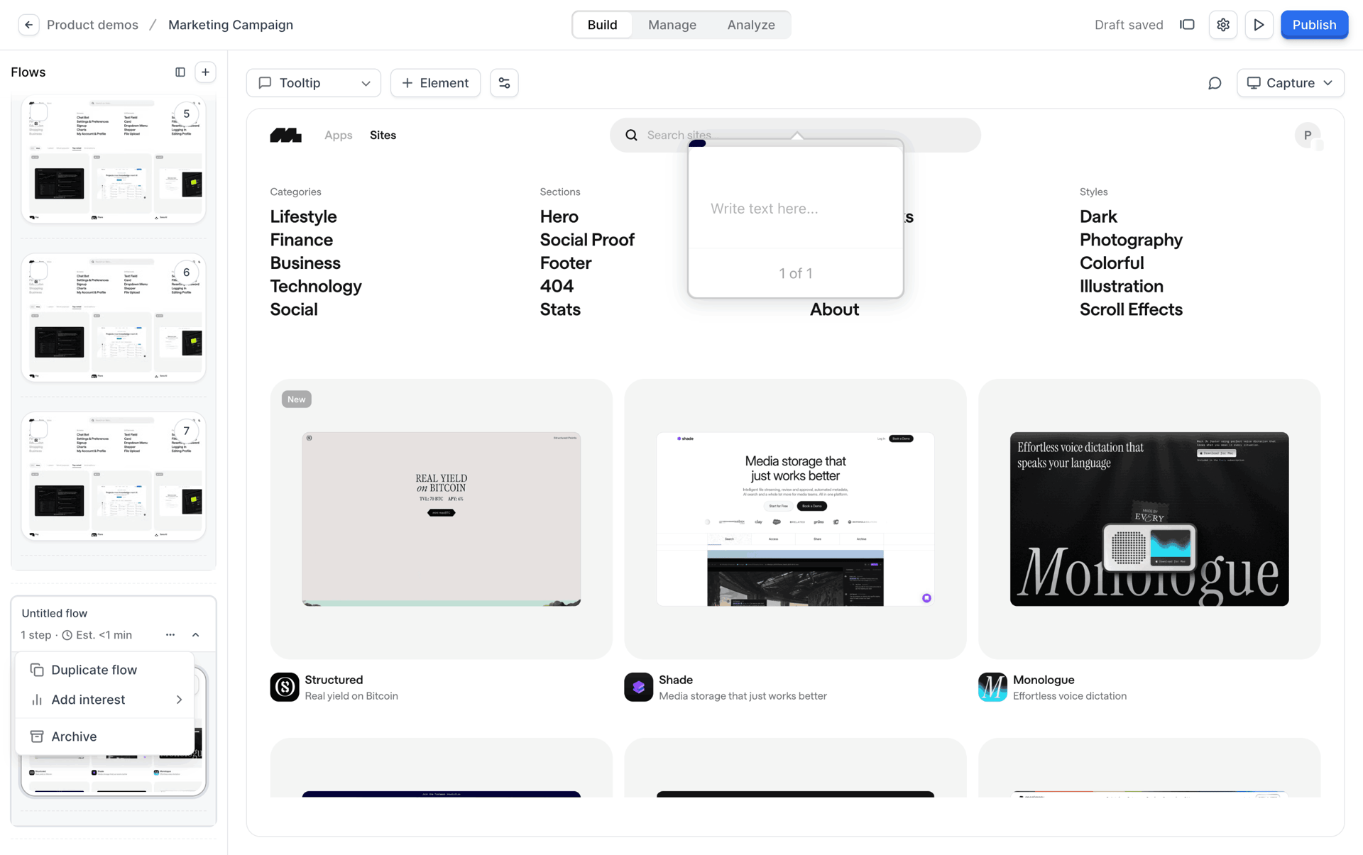 Navattic Web Business interface screenshot 2