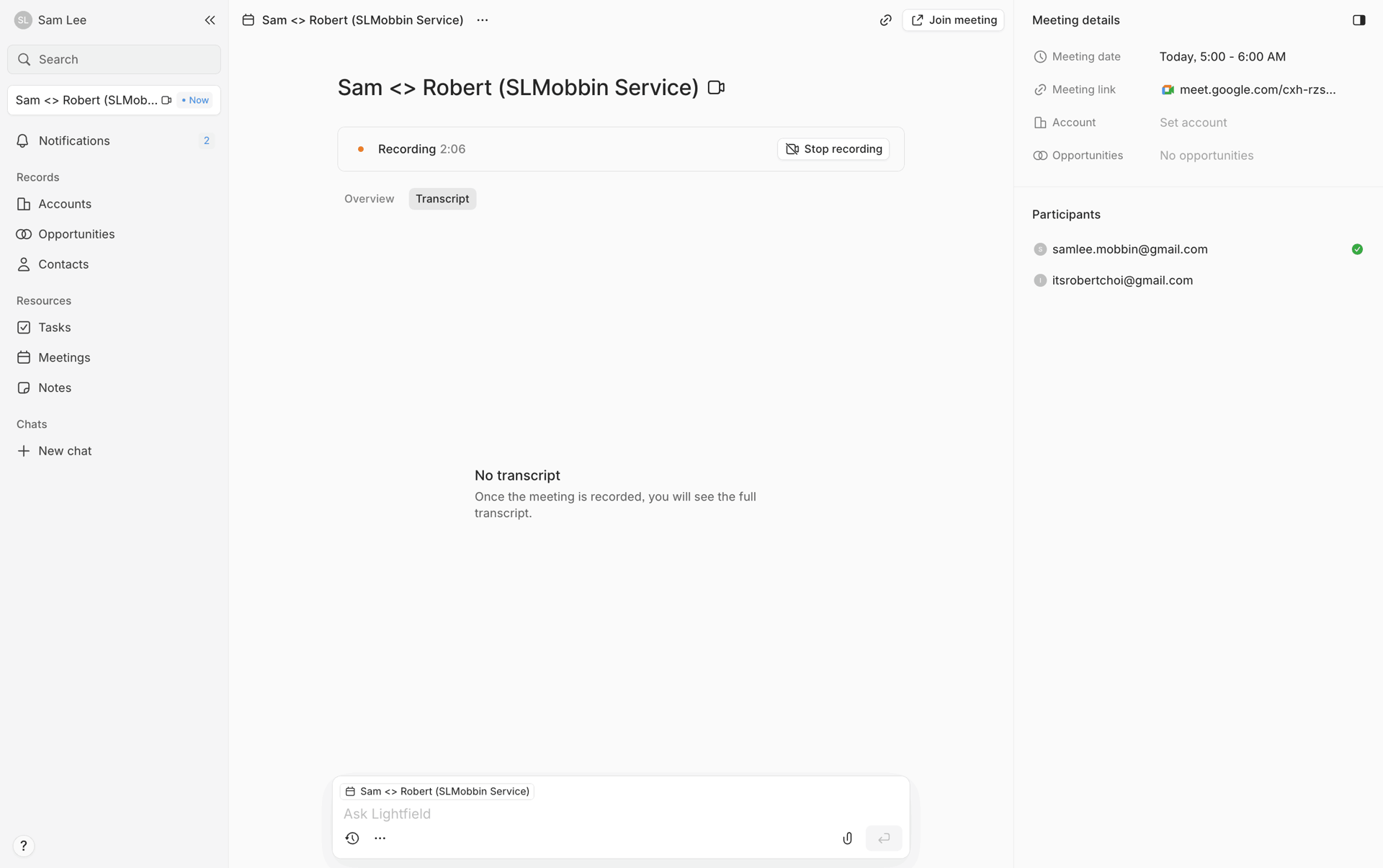 Lightfield Web Business interface screenshot 14