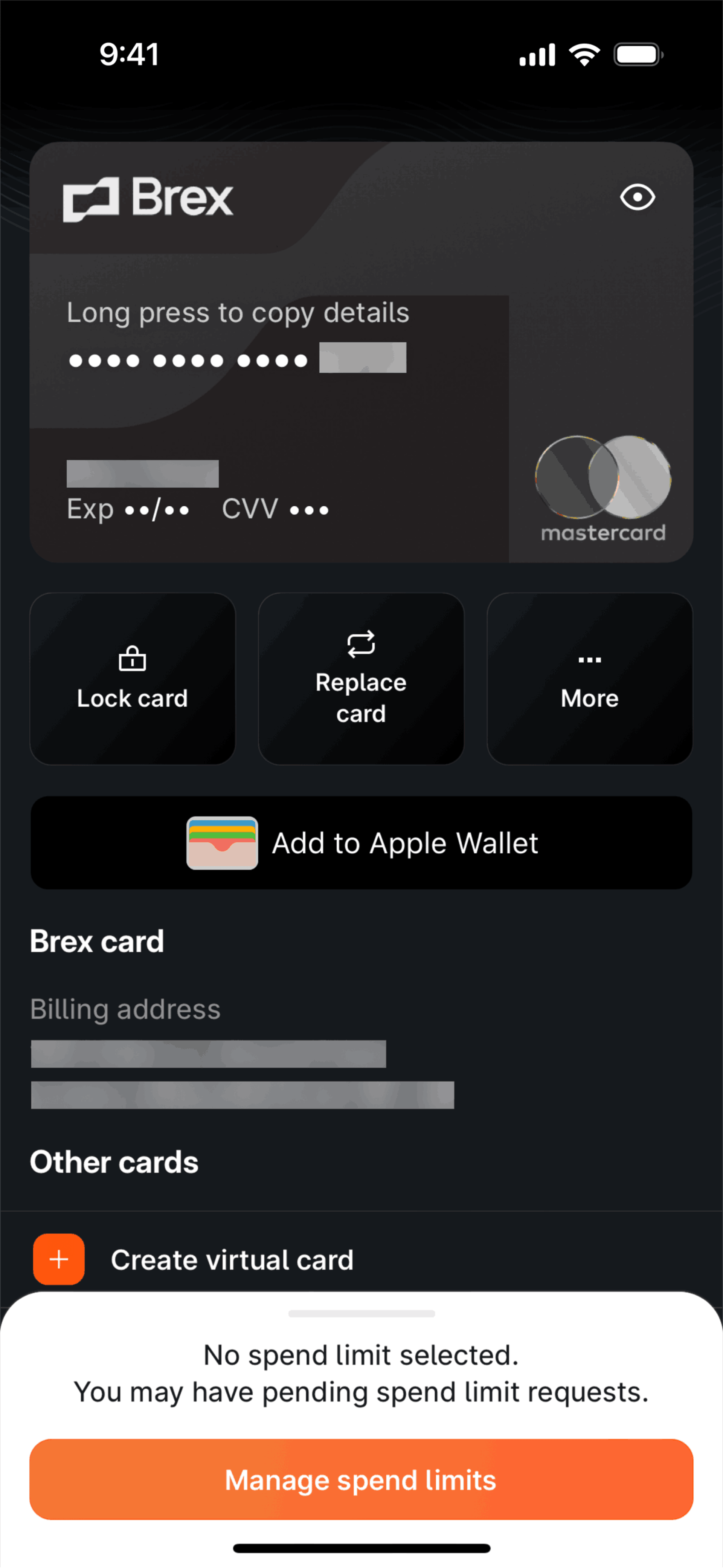 Brex iOS Business interface screenshot 22