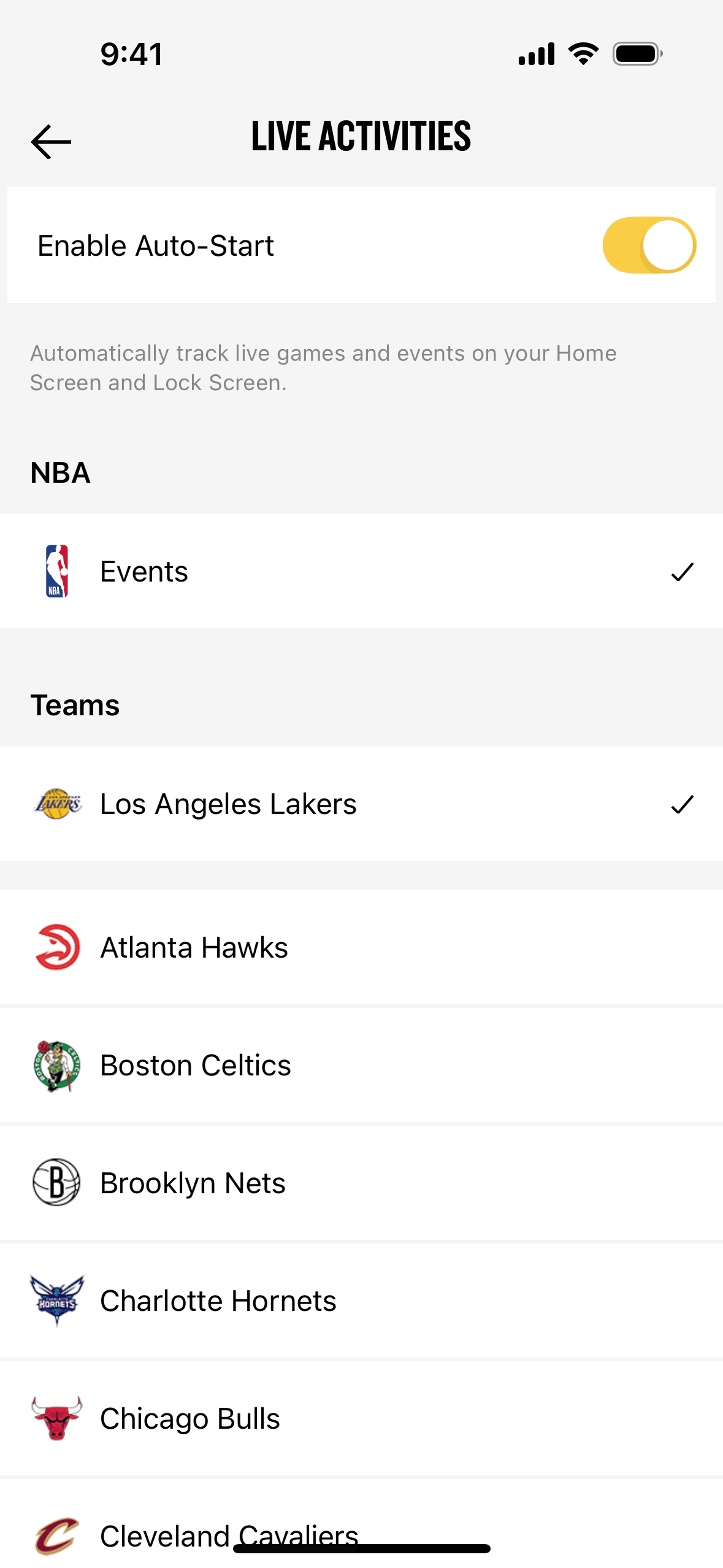 NBA iOS Sports interface screenshot 8