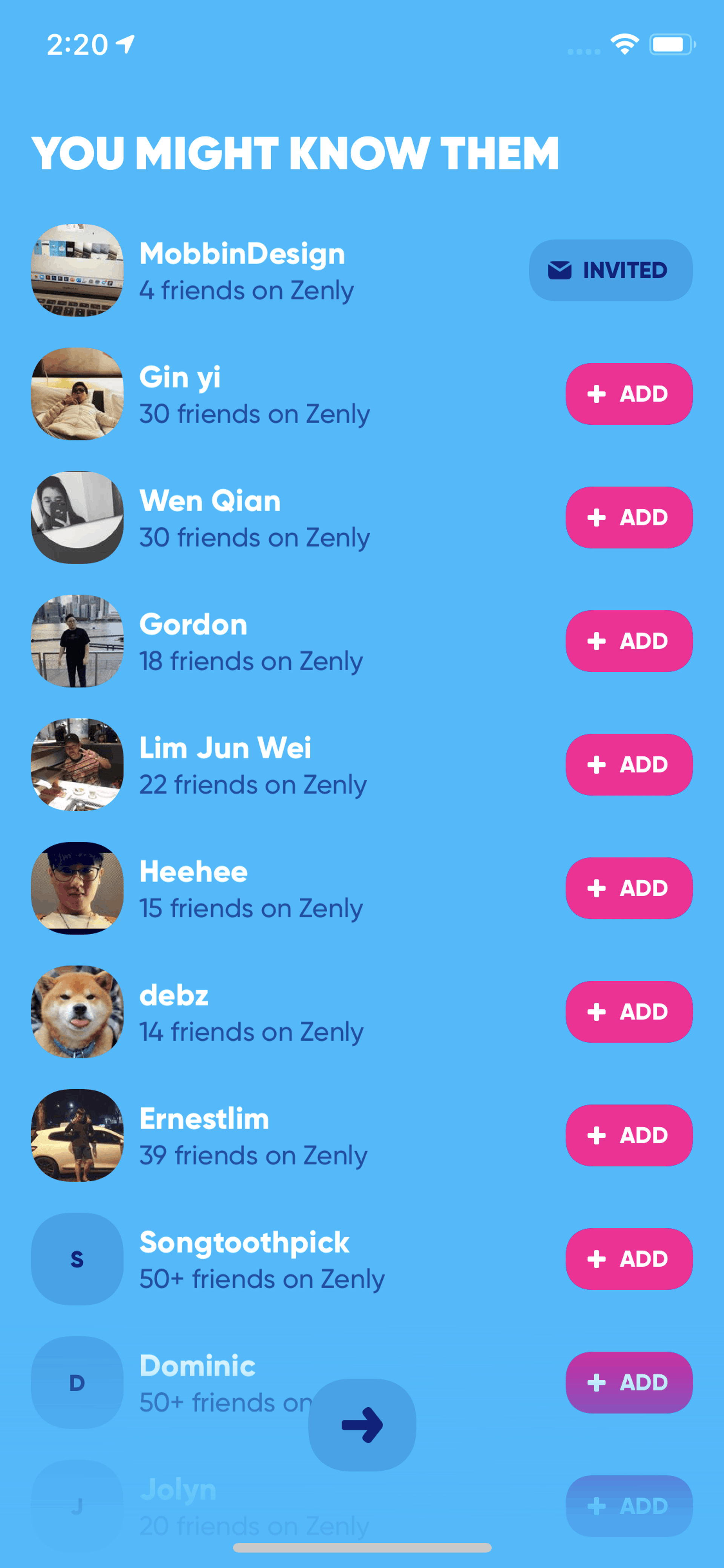 zenly iOS Social Networking interface screenshot 20