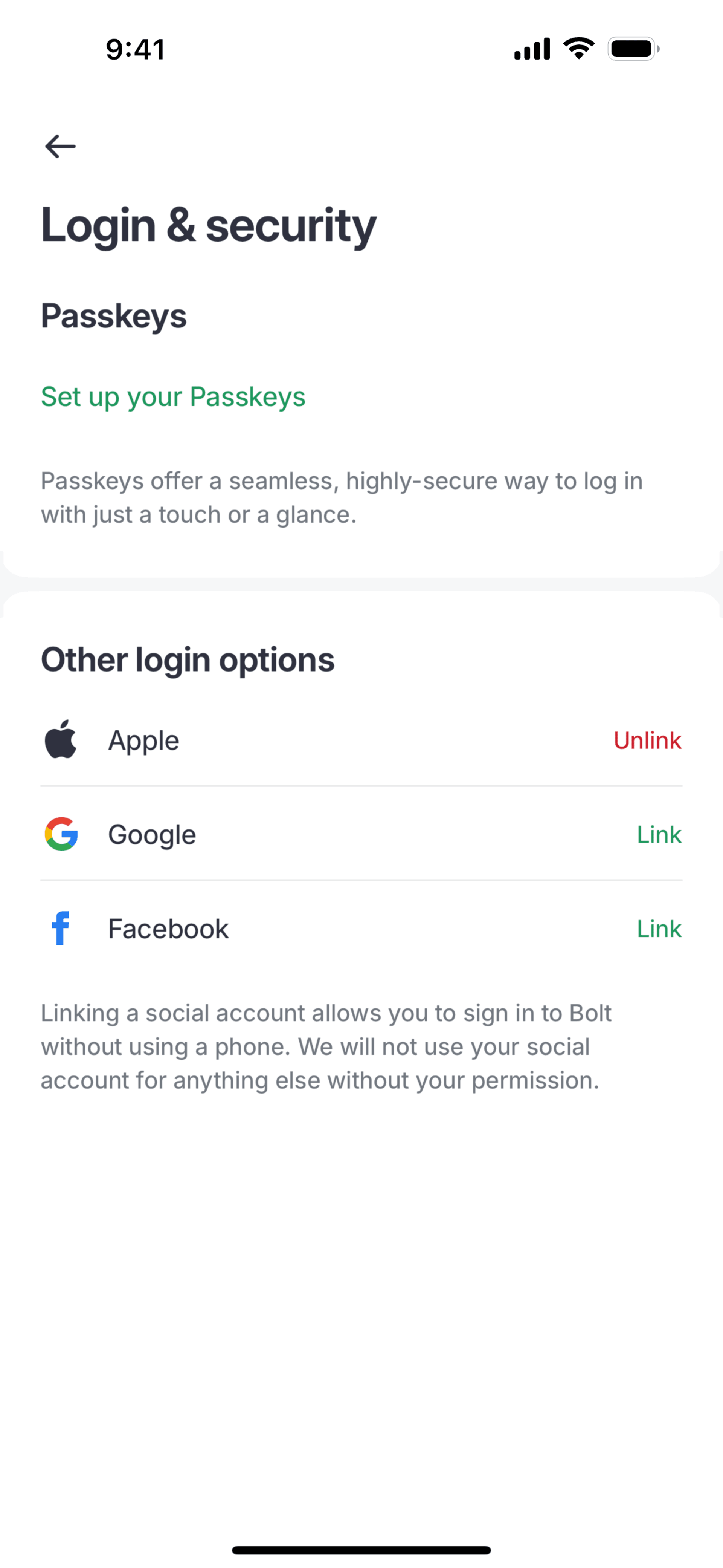 Bolt iOS Travel & Transportation interface screenshot 6