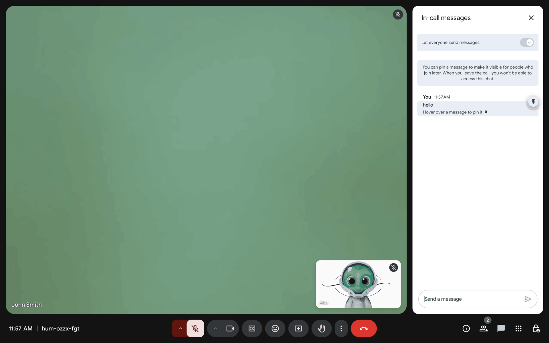 Google Meet Web Social Networking interface screenshot 16
