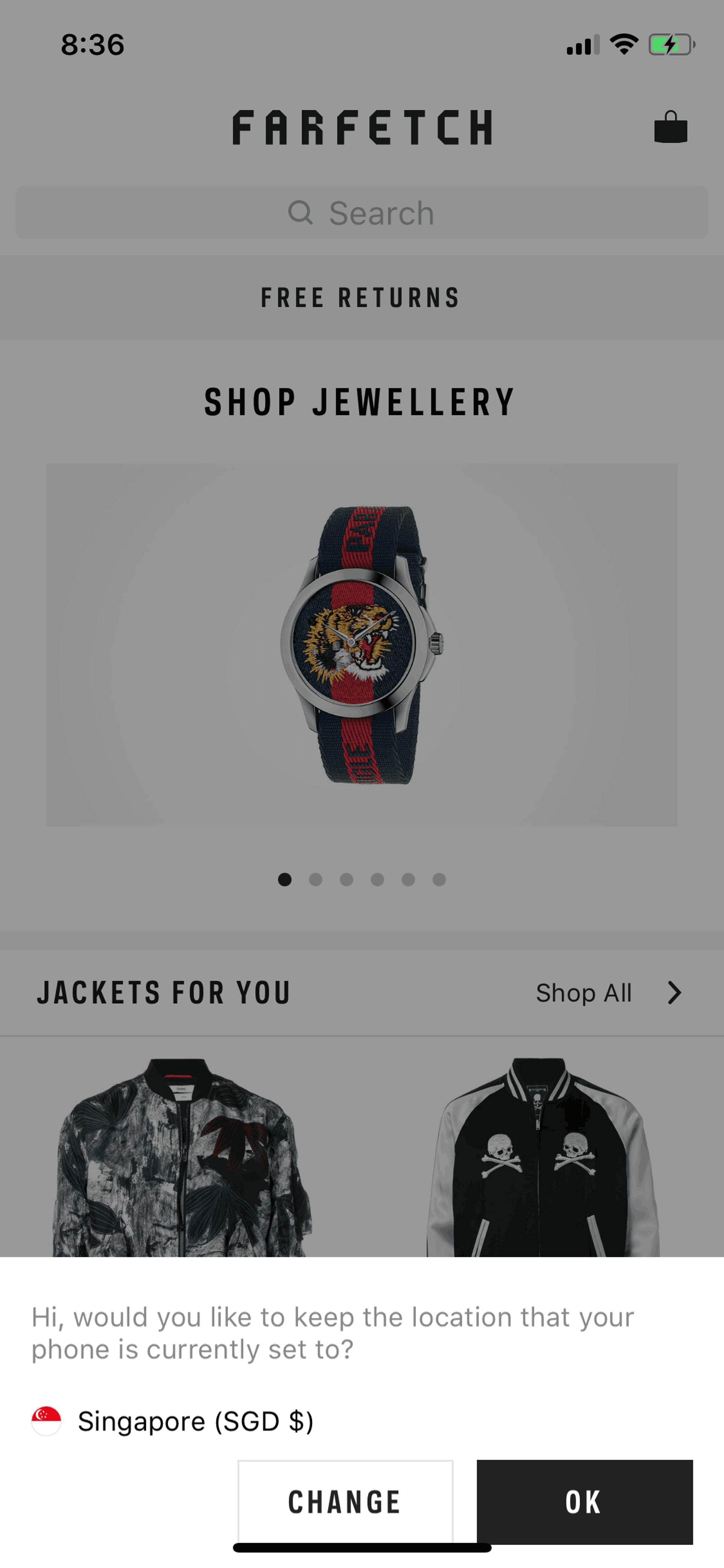 FARFETCH iOS Shopping interface screenshot 9