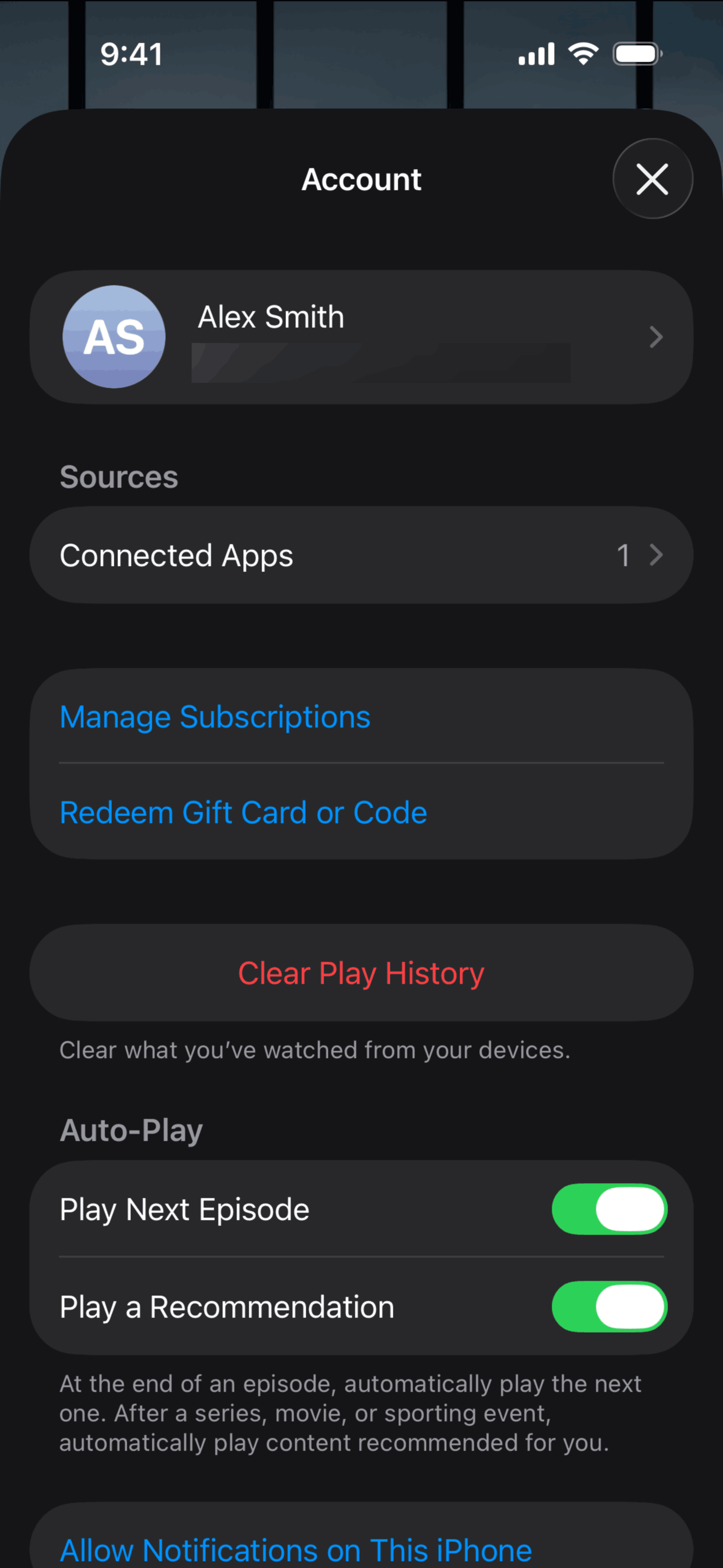 Apple TV iOS Entertainment interface screenshot 14