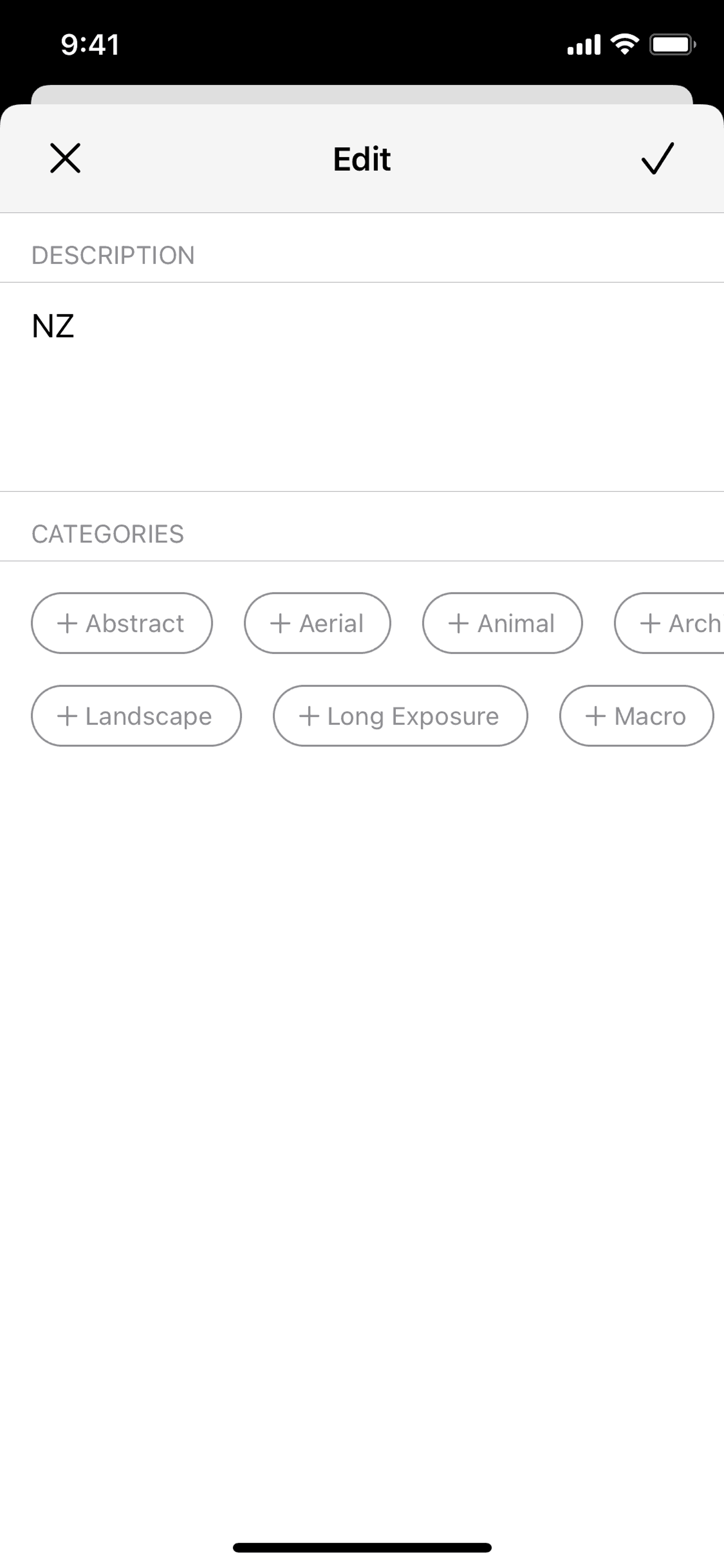 Glass iOS Photo & Video interface screenshot 24