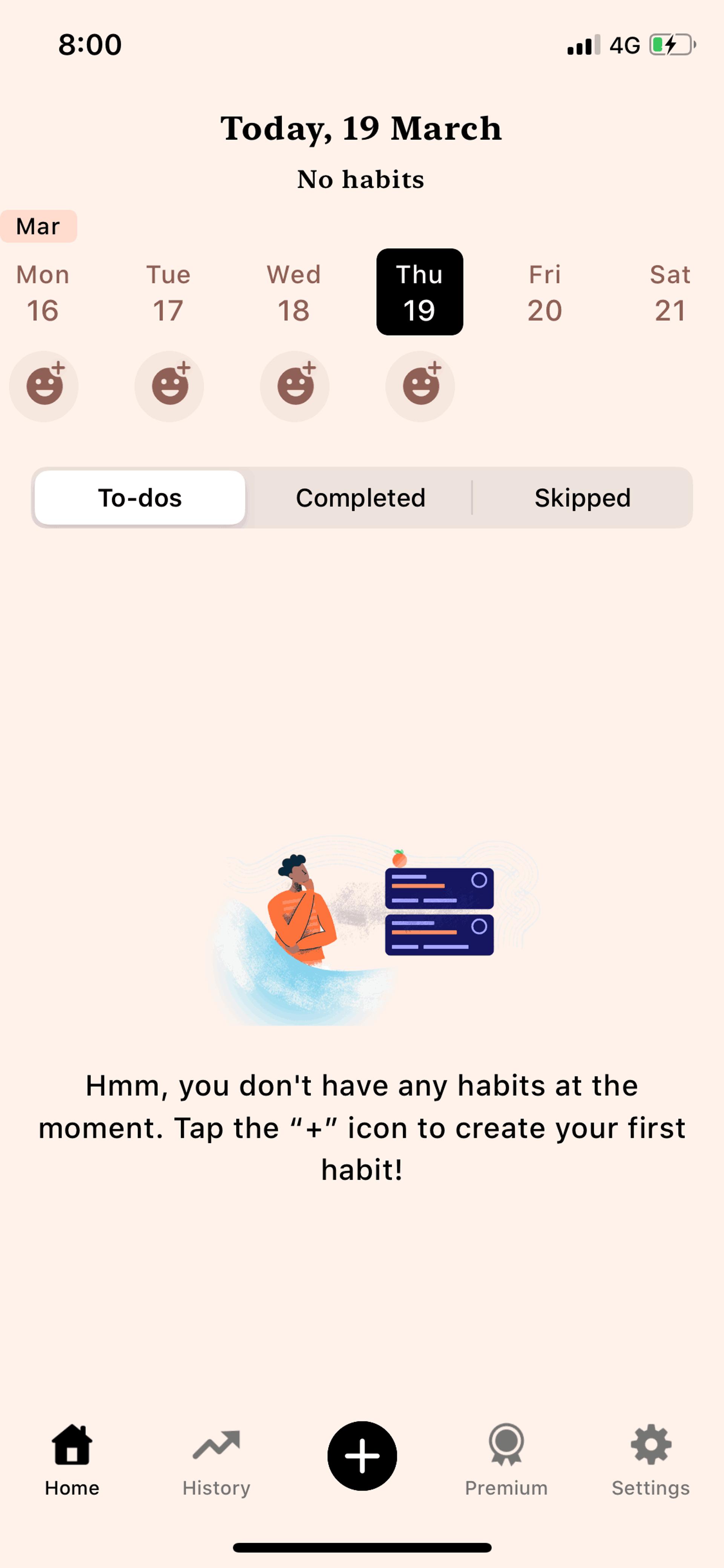 Tangerine iOS Health & Fitness interface screenshot 7