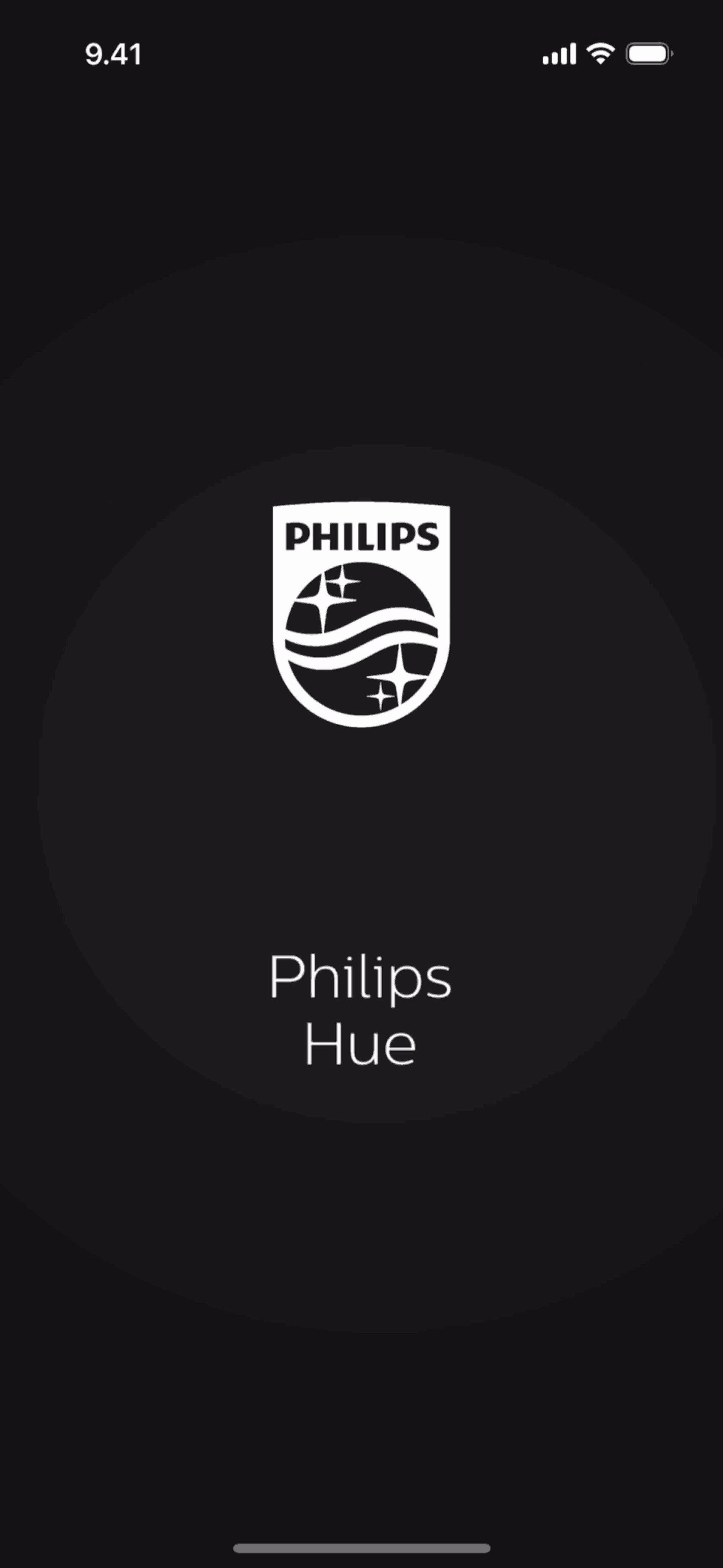 Philips Hue iOS Lifestyle interface screenshot 1