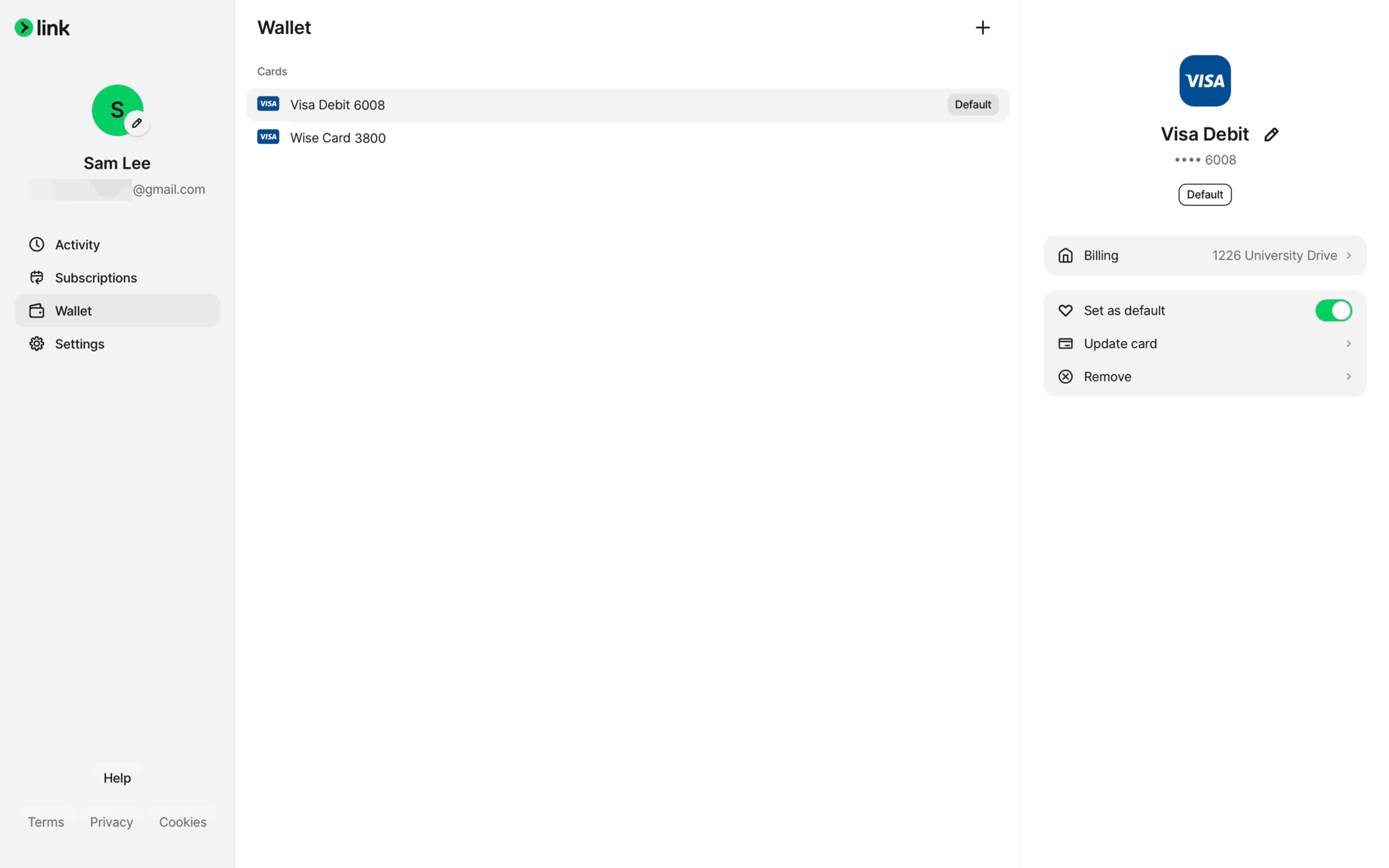 Link Web Finance interface screenshot 6