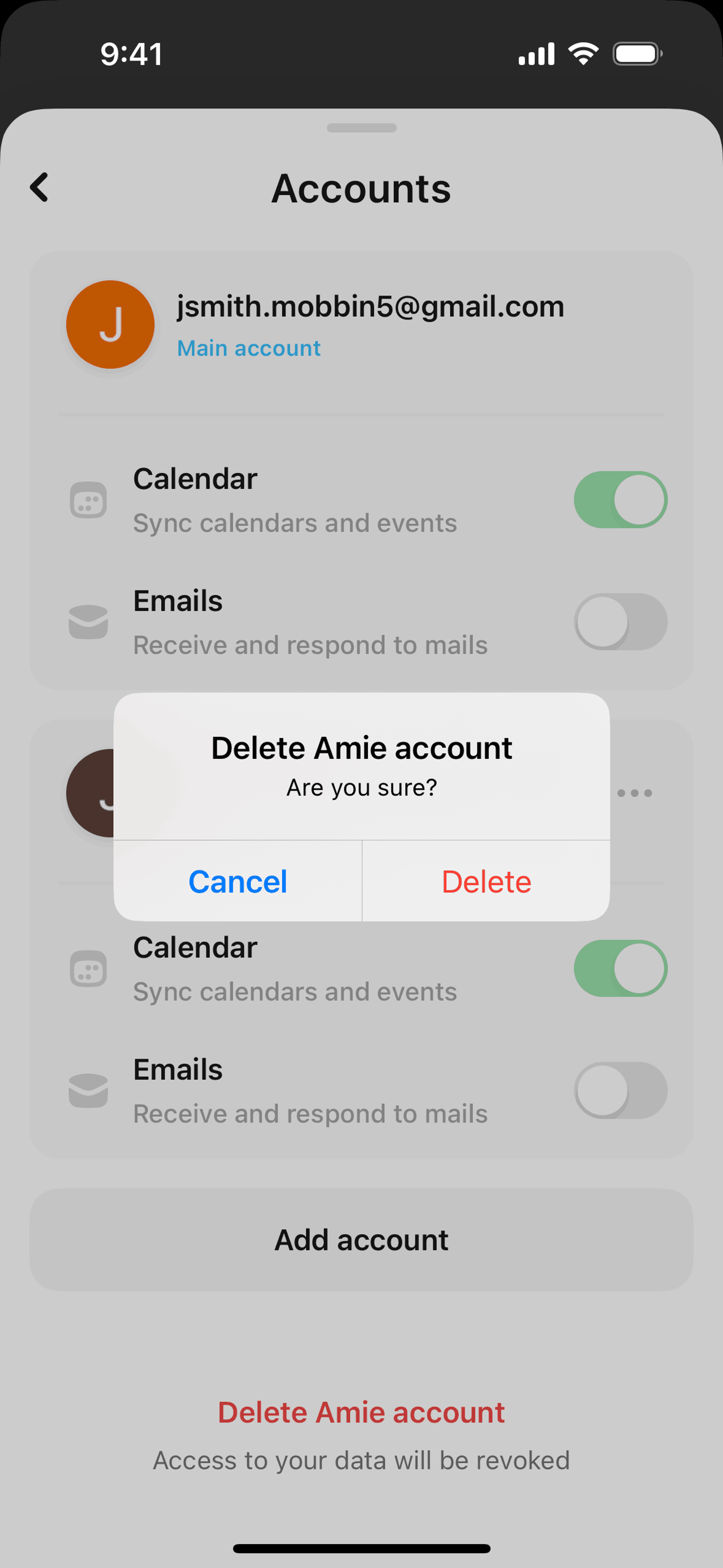 Amie iOS Productivity interface screenshot 17