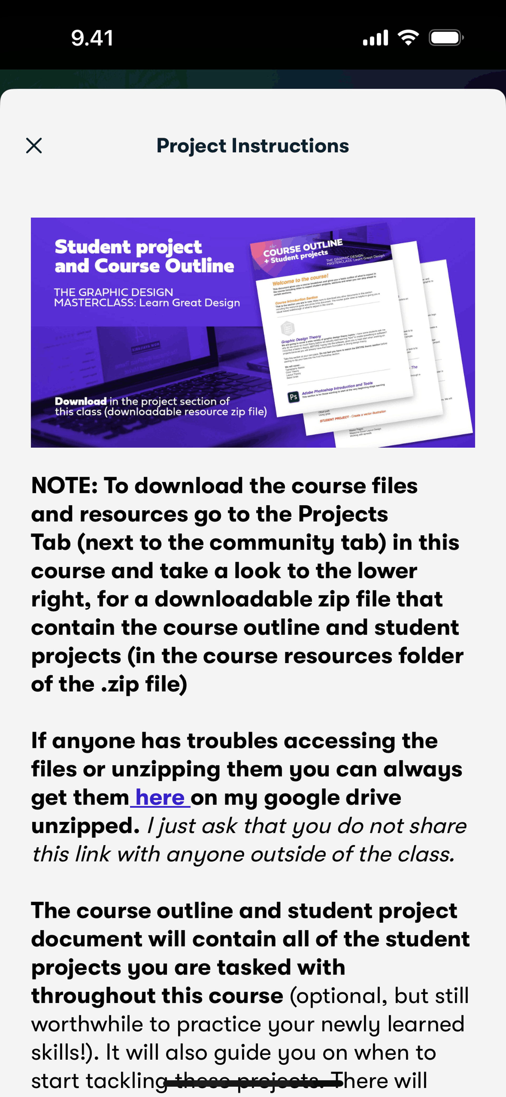 Skillshare iOS Education interface screenshot 18