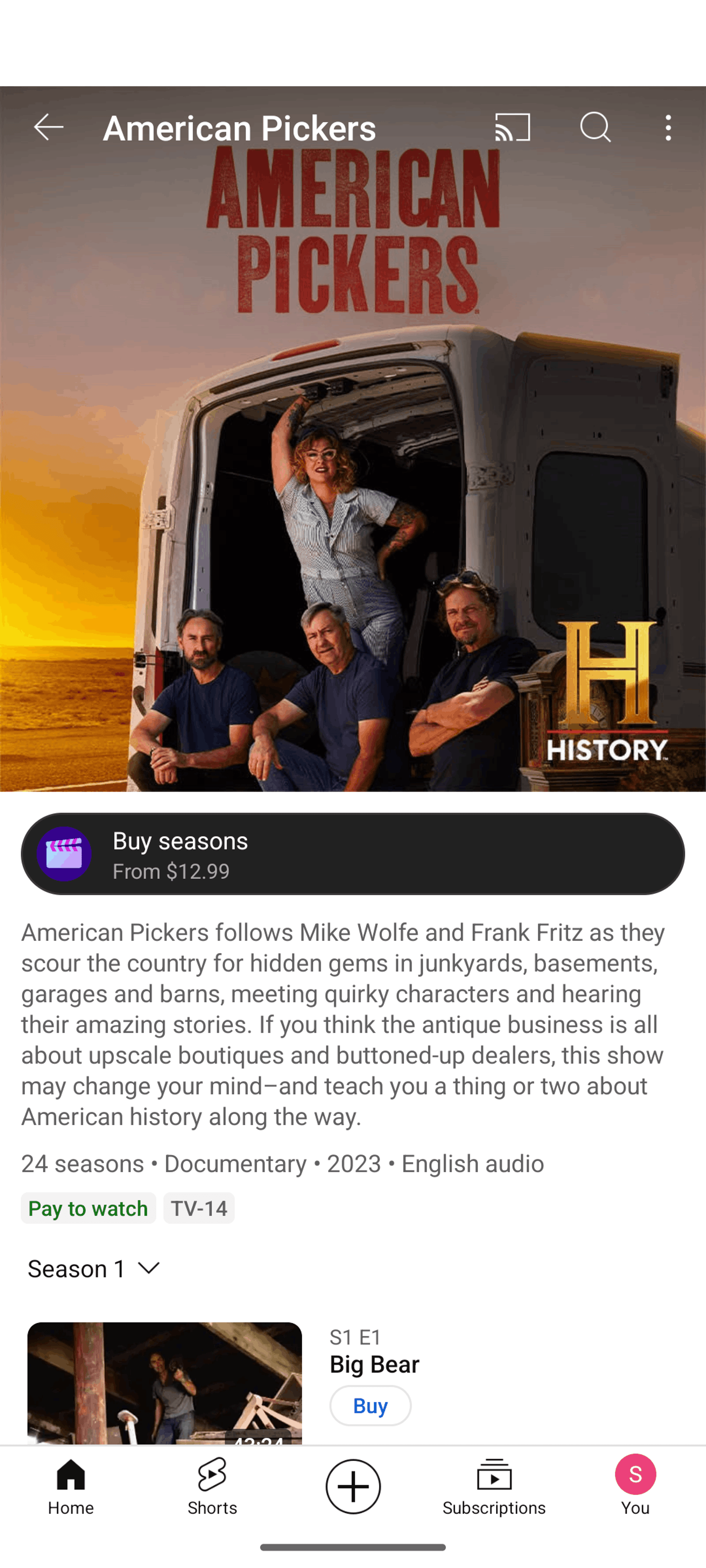 YouTube Android Photo & Video interface screenshot 21