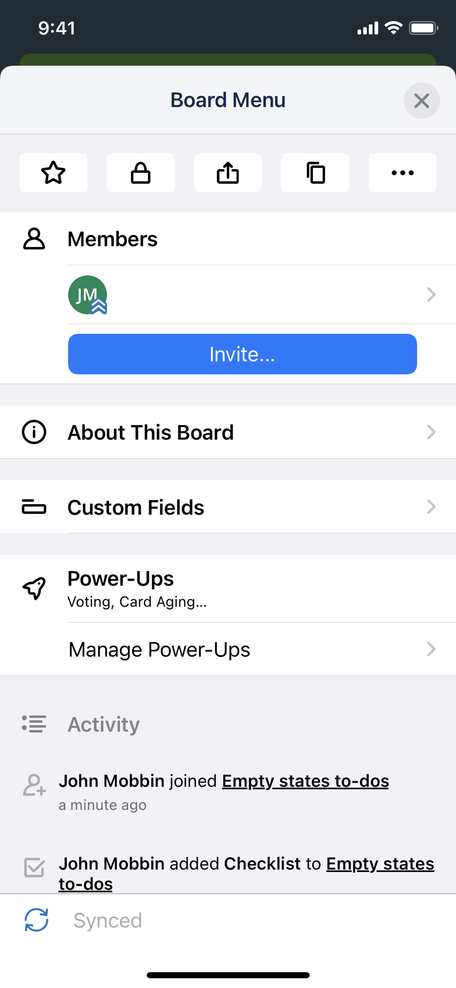 Trello iOS Business interface screenshot 21