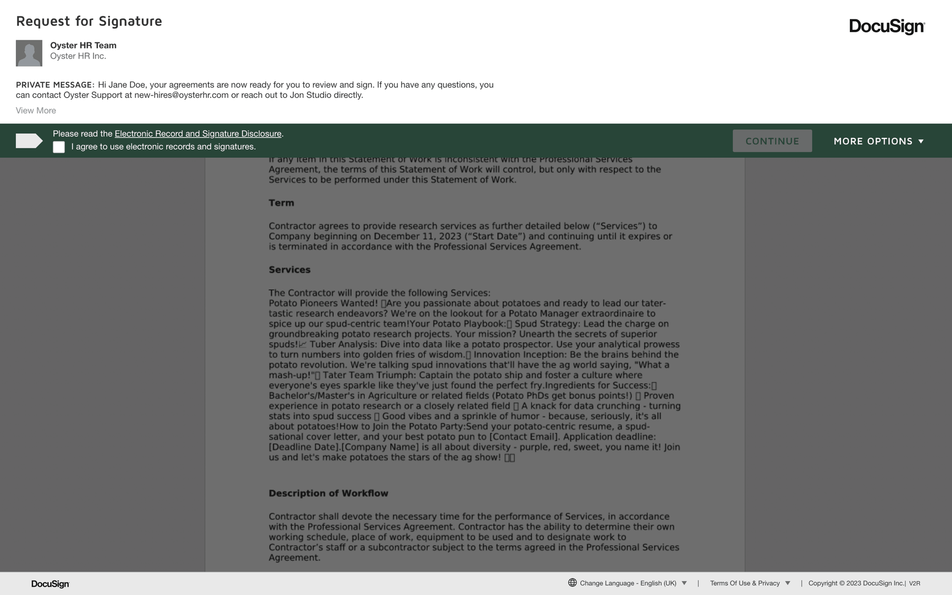 Oyster Web Business interface screenshot 4