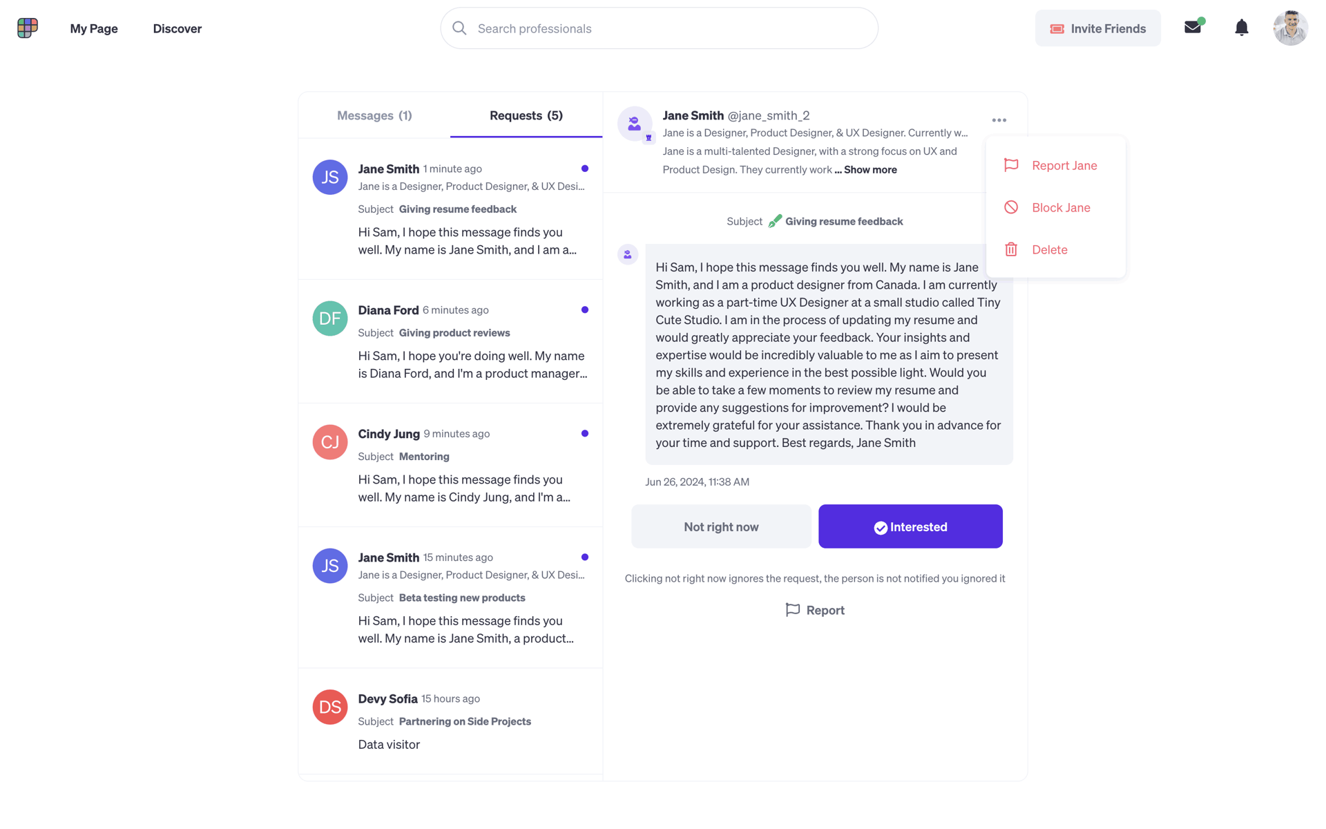 Polywork Web Social Networking interface screenshot 22
