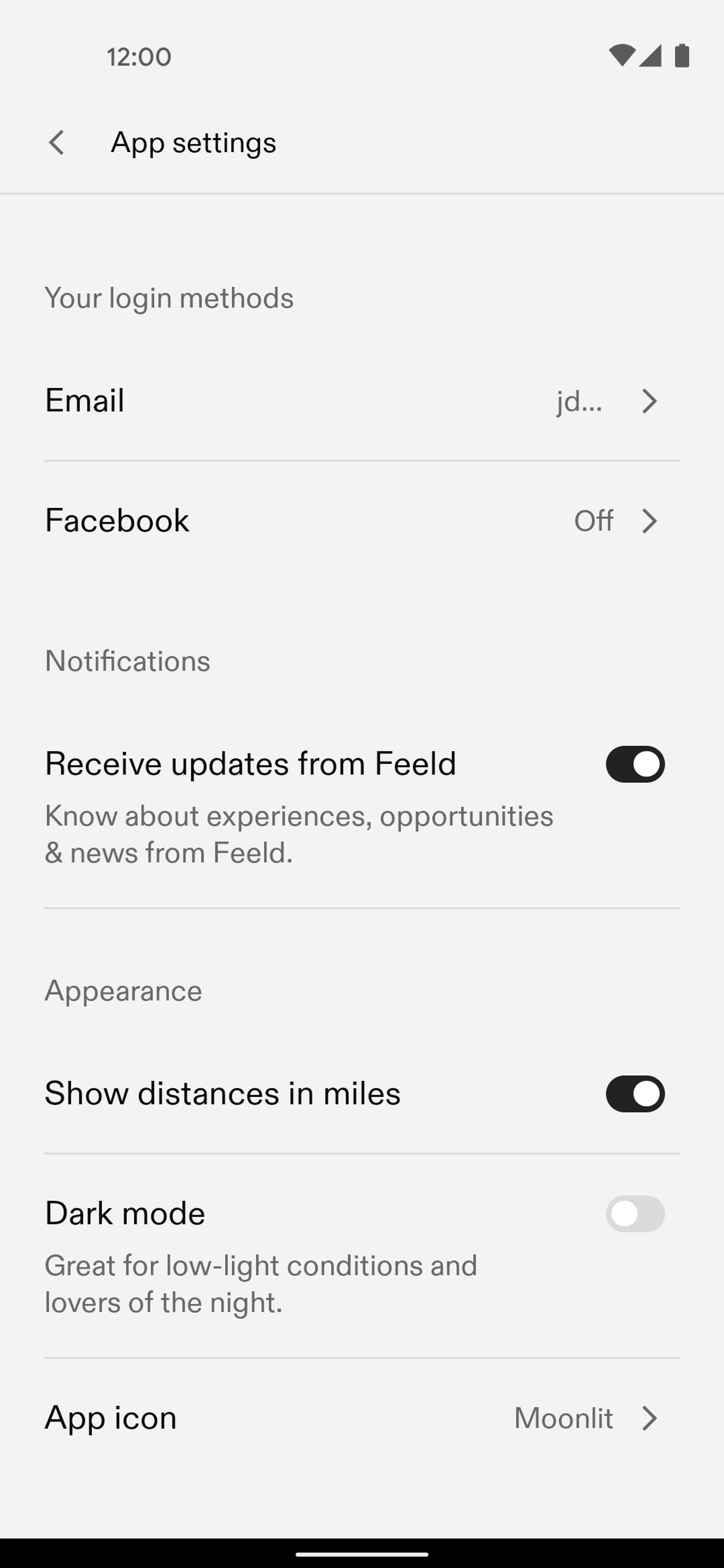 Feeld Android Communication interface screenshot 13