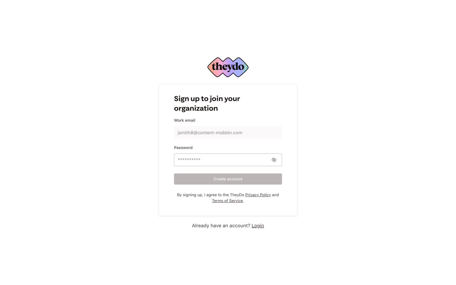 TheyDo Web Business interface screenshot 2
