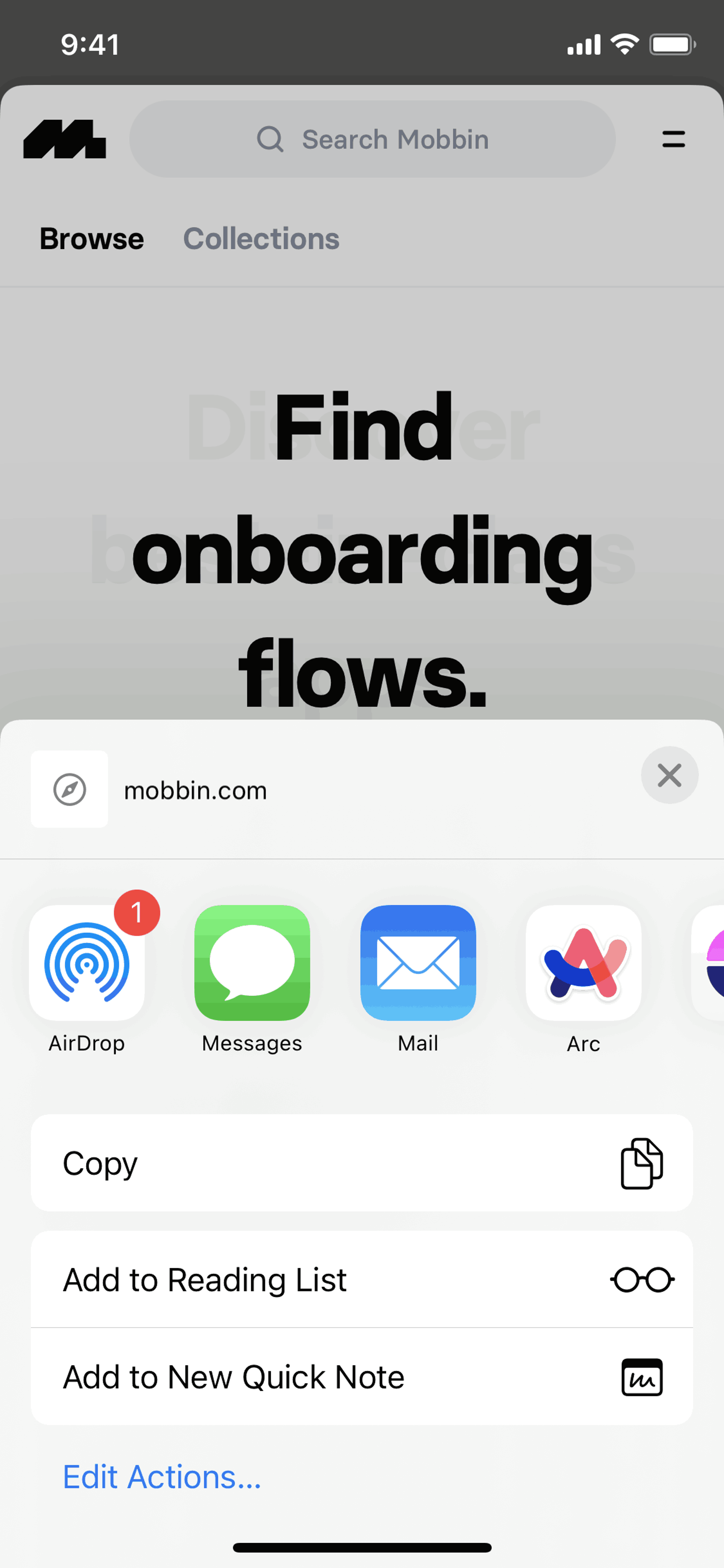 Arc Sidebar Sync iOS Utilities interface screenshot 10