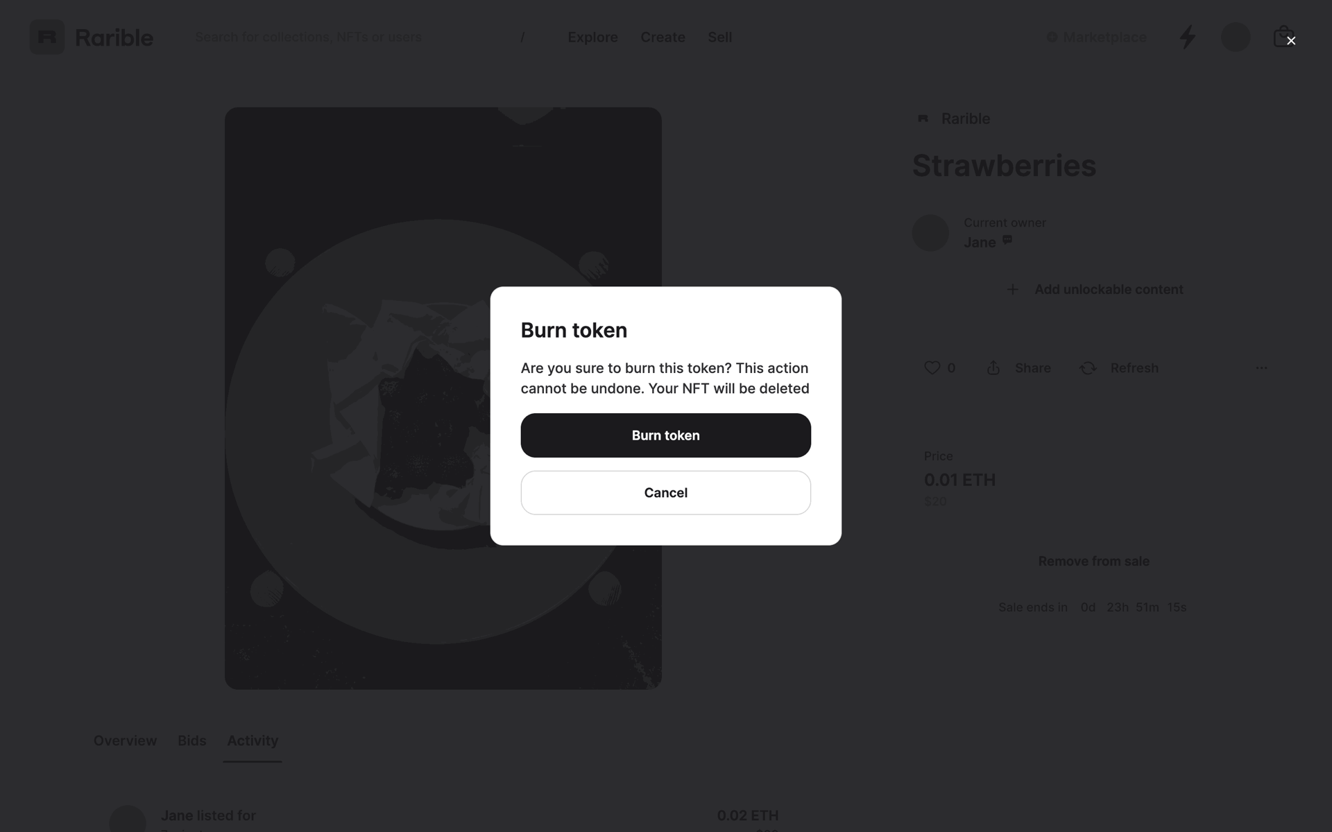 Rarible Web Crypto & Web3 interface screenshot 19