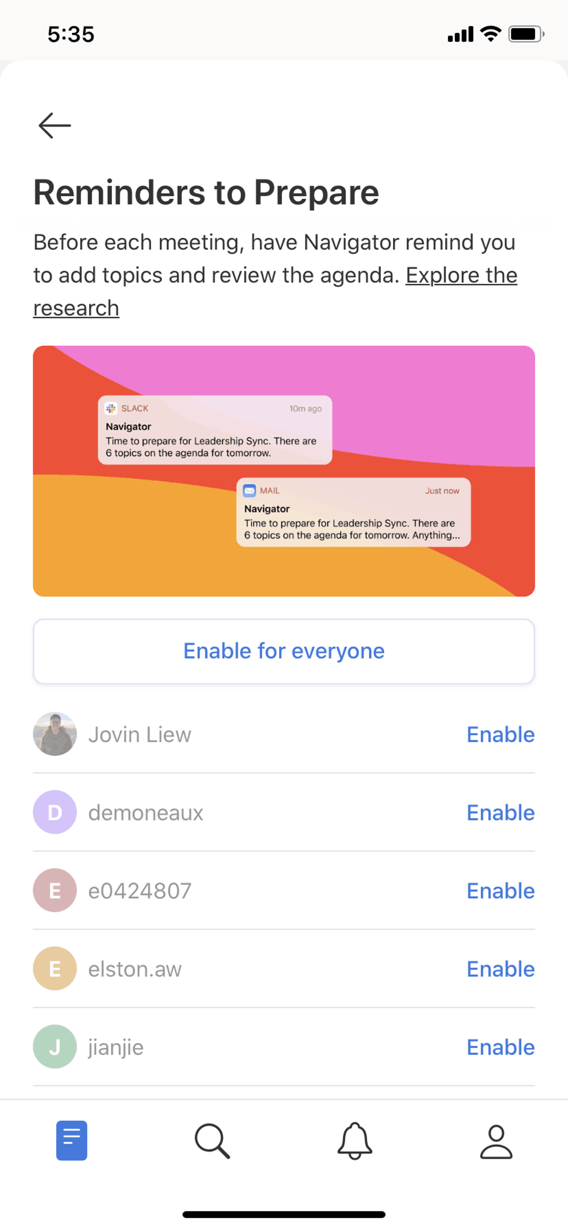 Navigator iOS Productivity interface screenshot 14