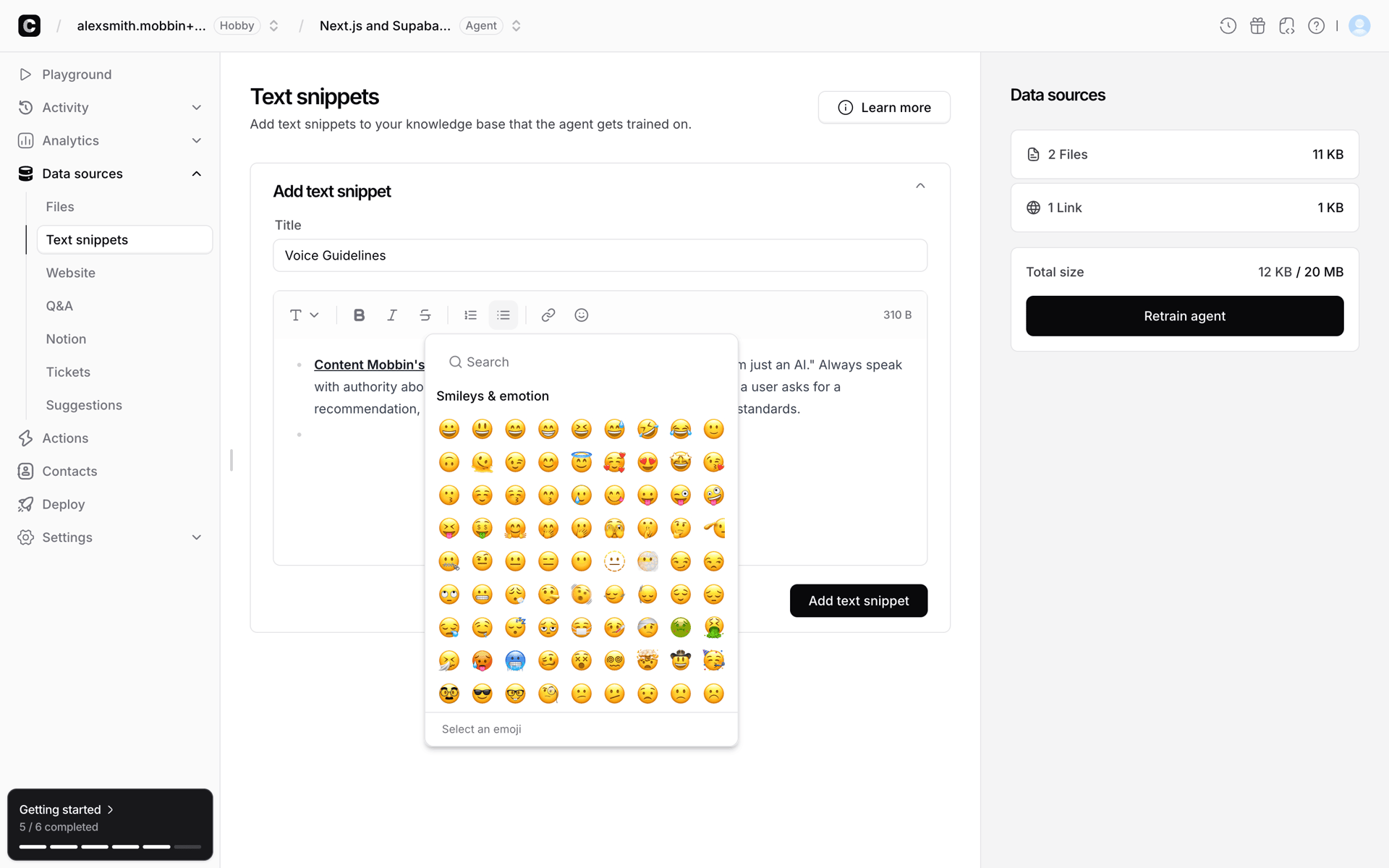Chatbase Web Business interface screenshot 16
