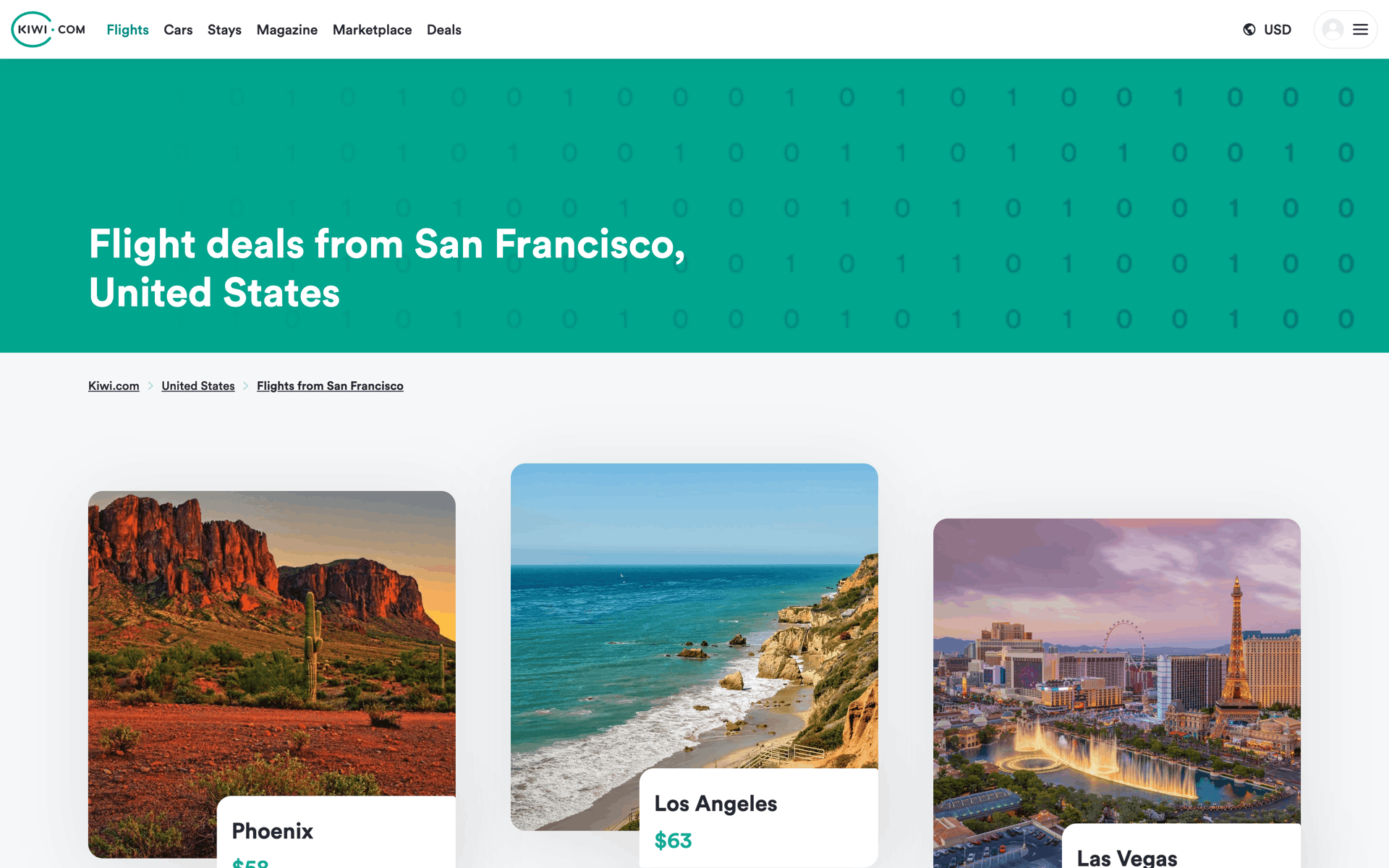 Kiwi.com Web Travel & Transportation interface screenshot 15