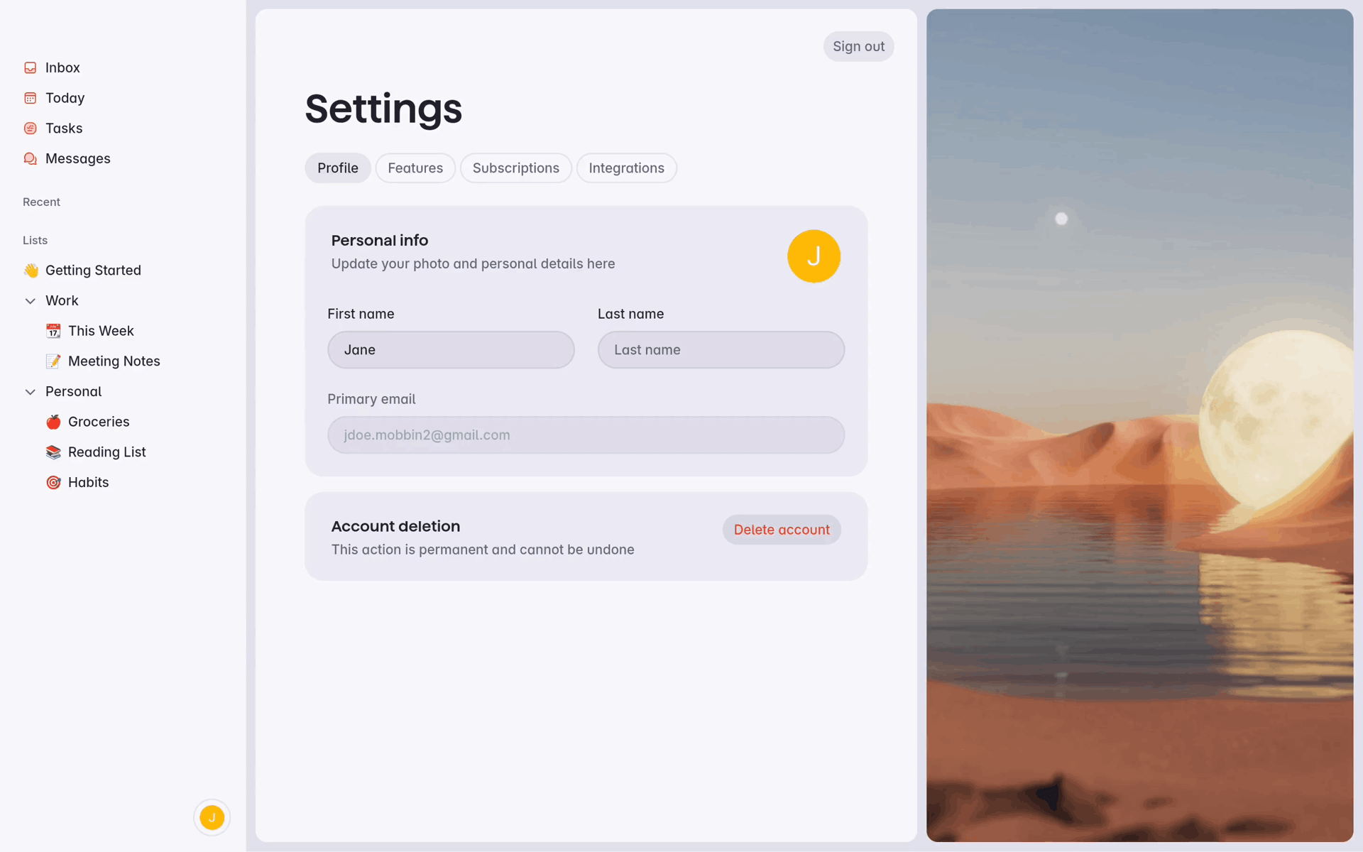 Superlist Web Productivity interface screenshot 17