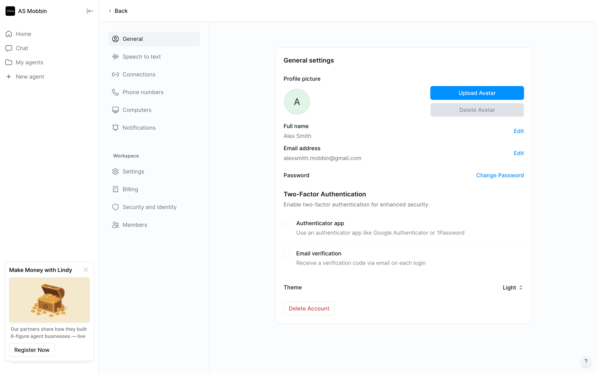 Lindy Web AI interface screenshot 11