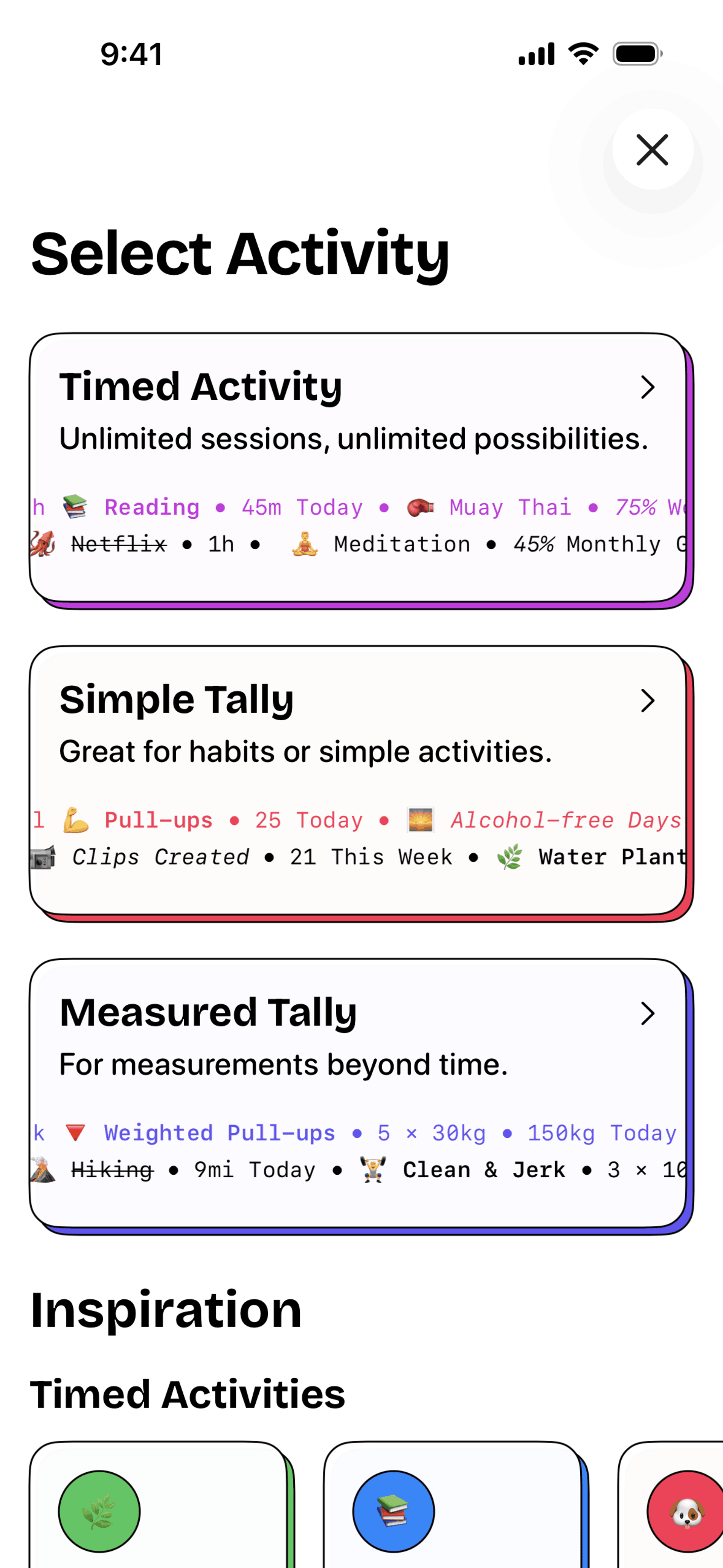 timespent iOS Productivity interface screenshot 6