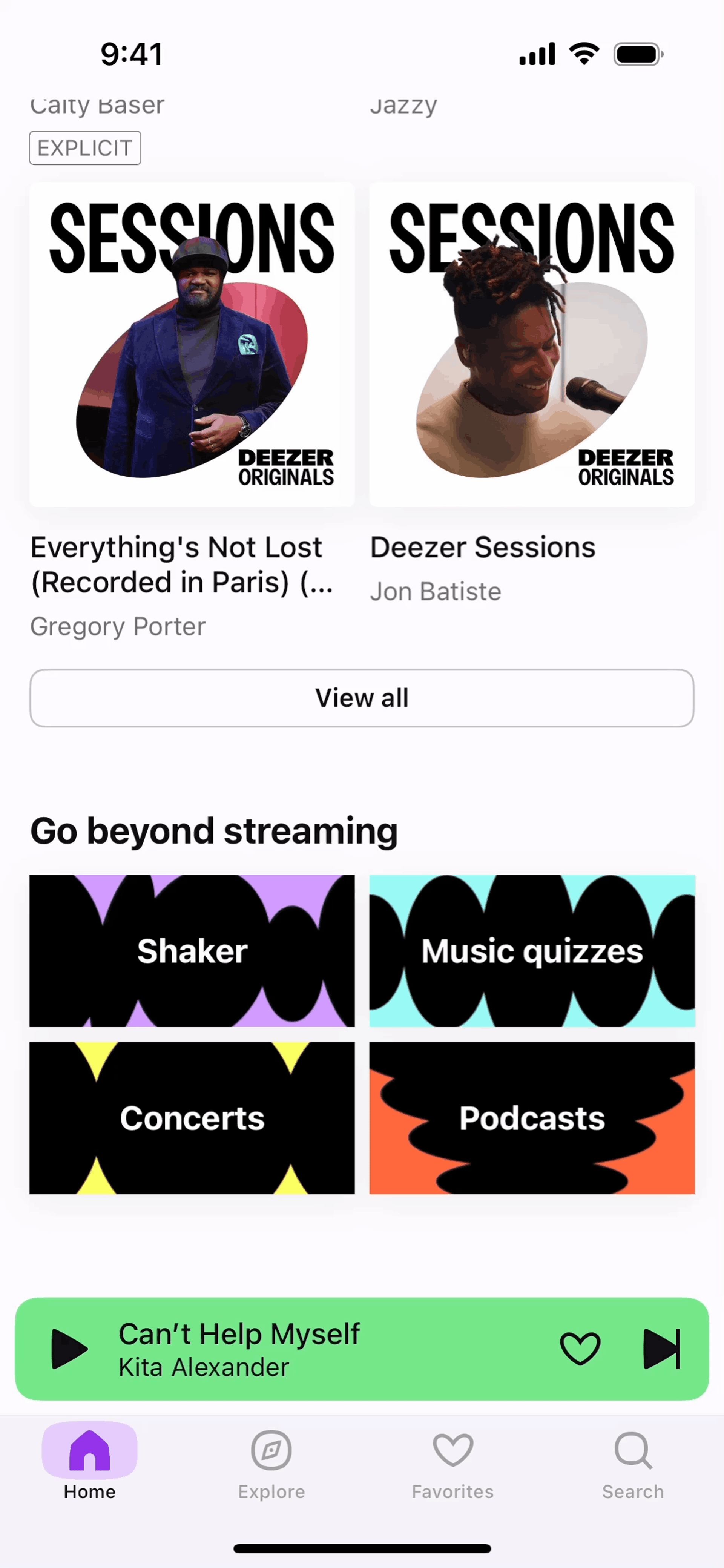 Deezer iOS Entertainment interface screenshot 2