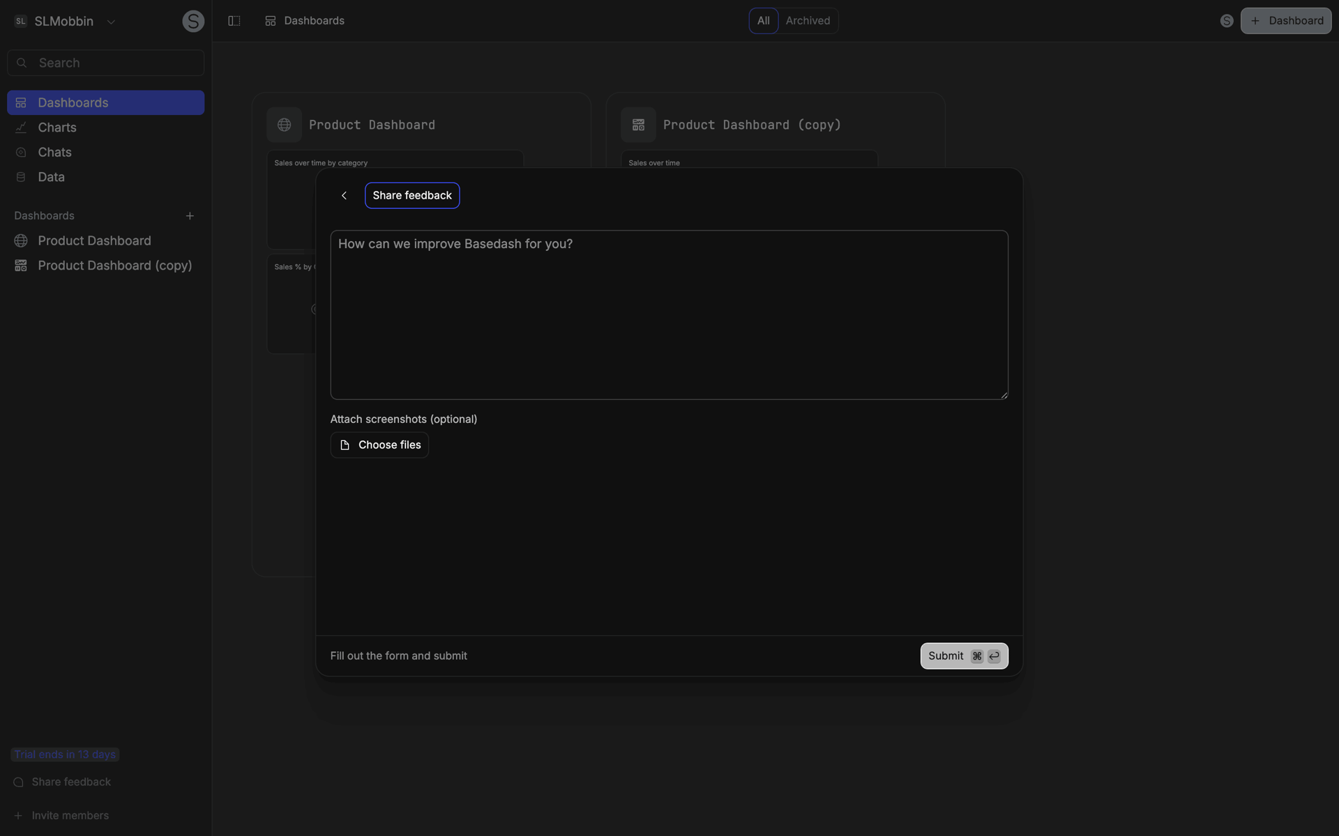 Basedash Web Business interface screenshot 8