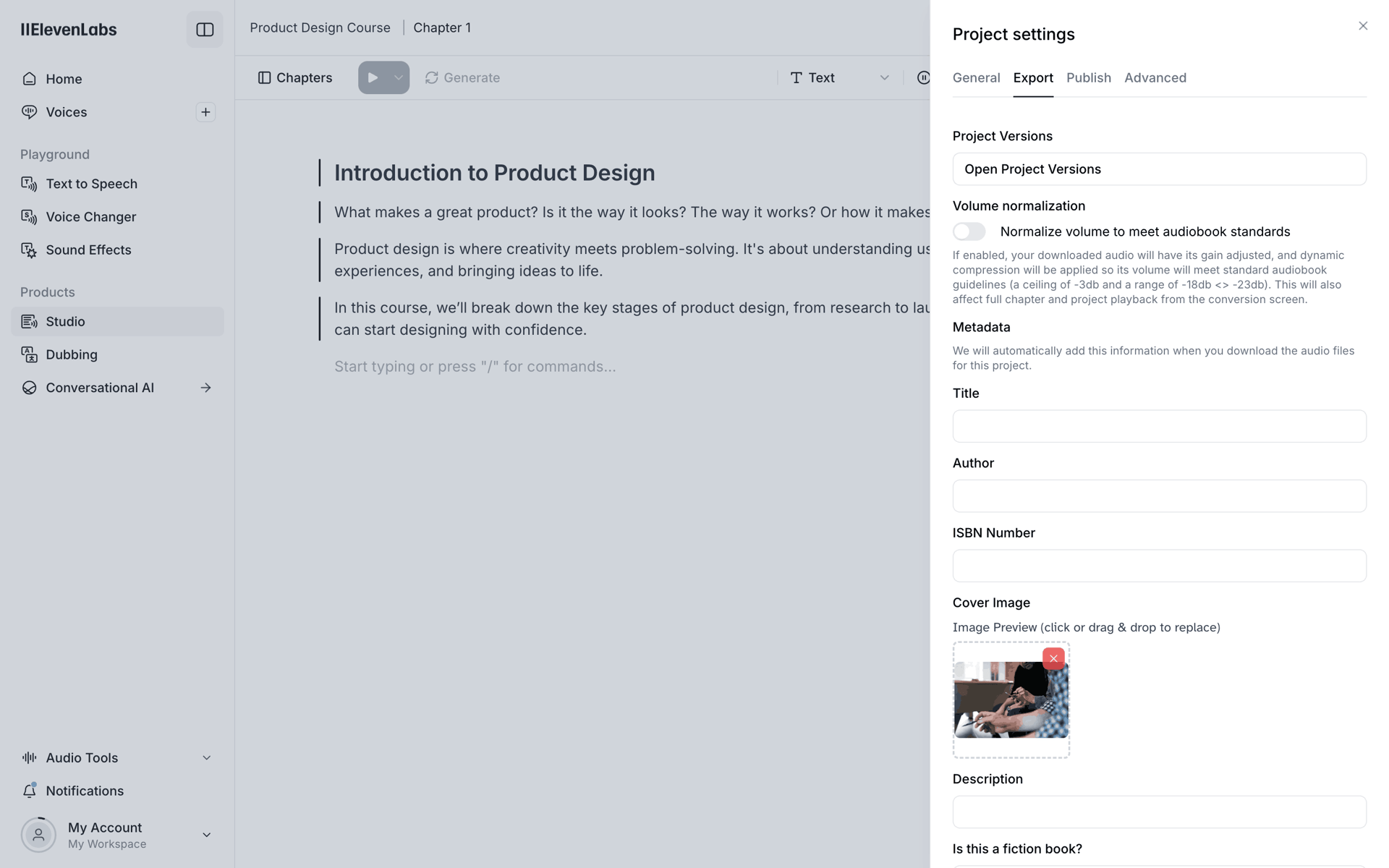 ElevenLabs Web AI interface screenshot 12