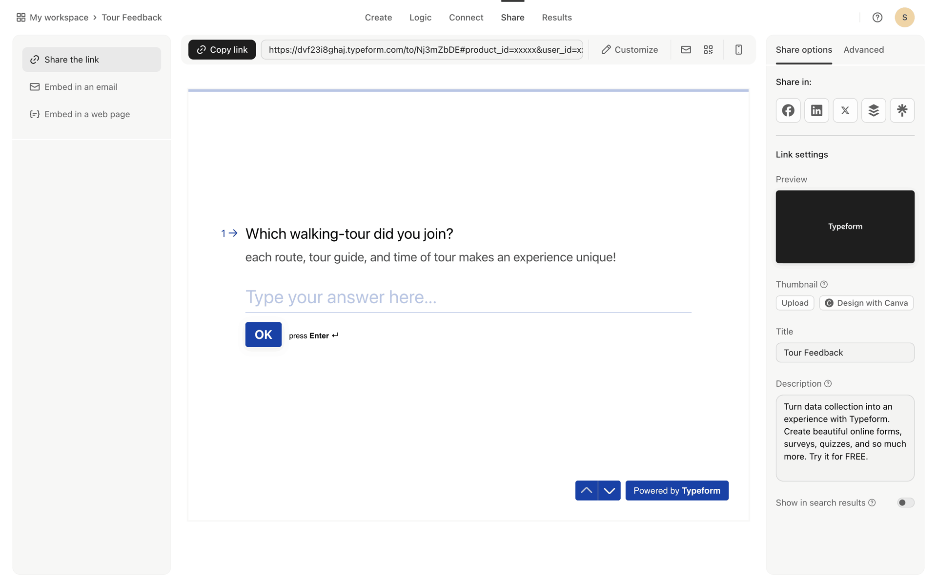 Typeform Web Productivity interface screenshot 14