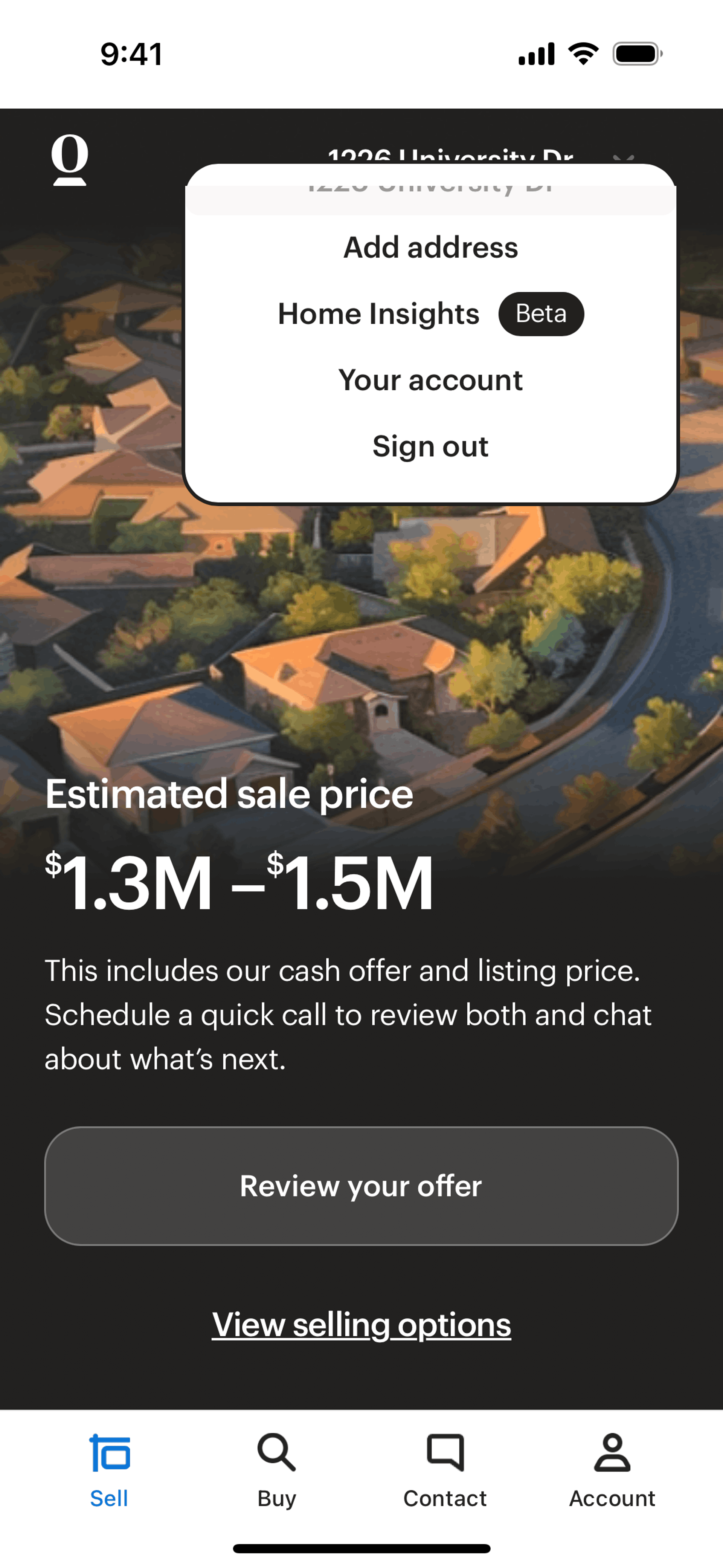 Opendoor iOS Real Estate interface screenshot 6