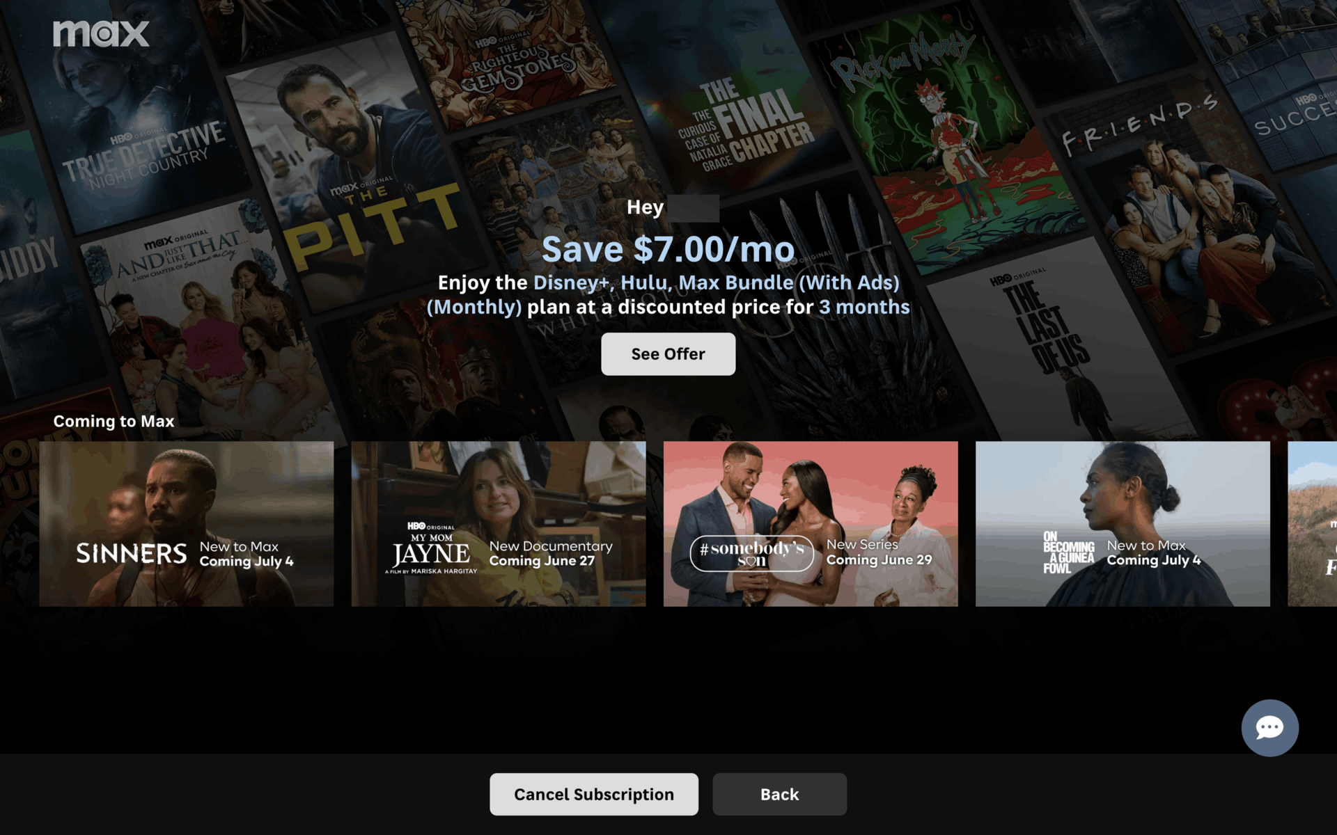 HBO Max Web Entertainment interface screenshot 4