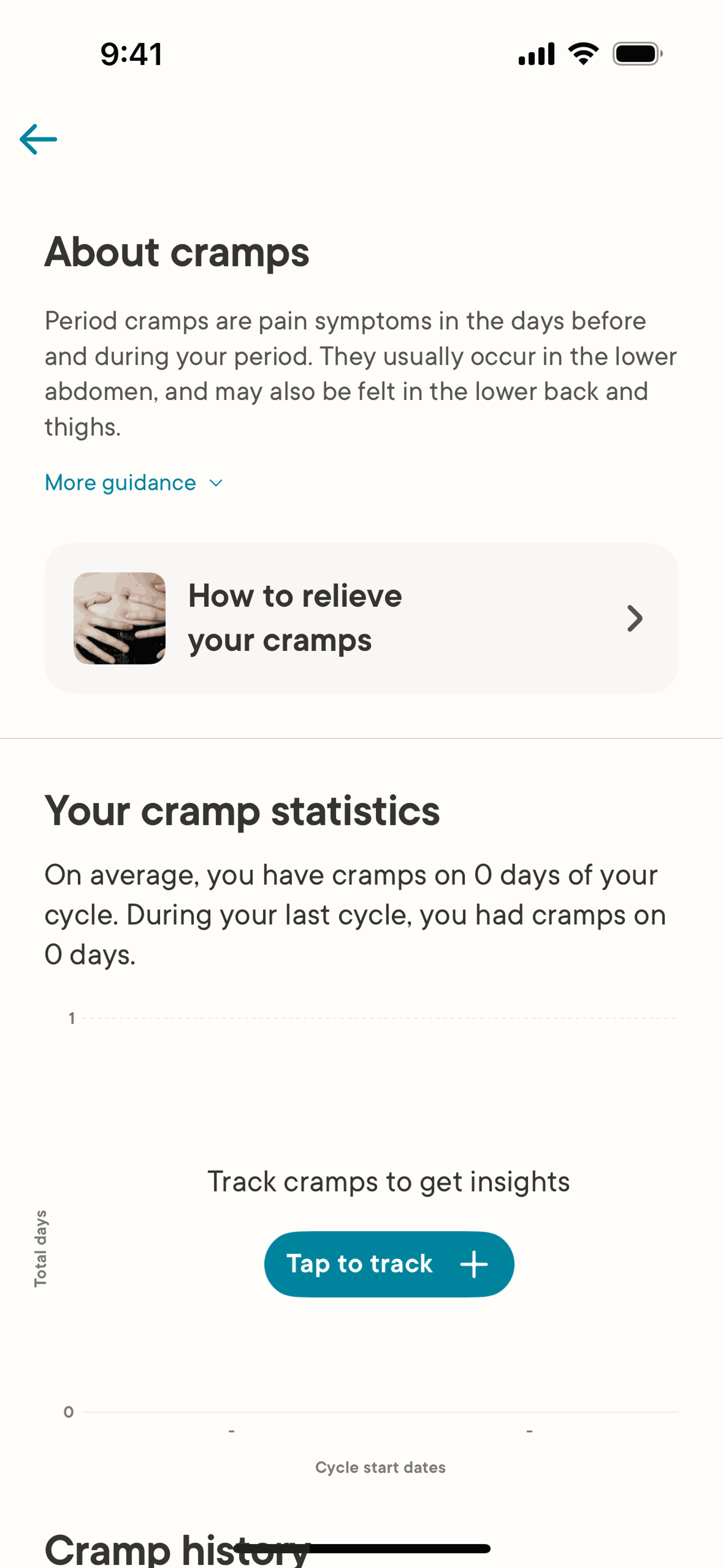 Clue iOS Health & Fitness interface screenshot 13