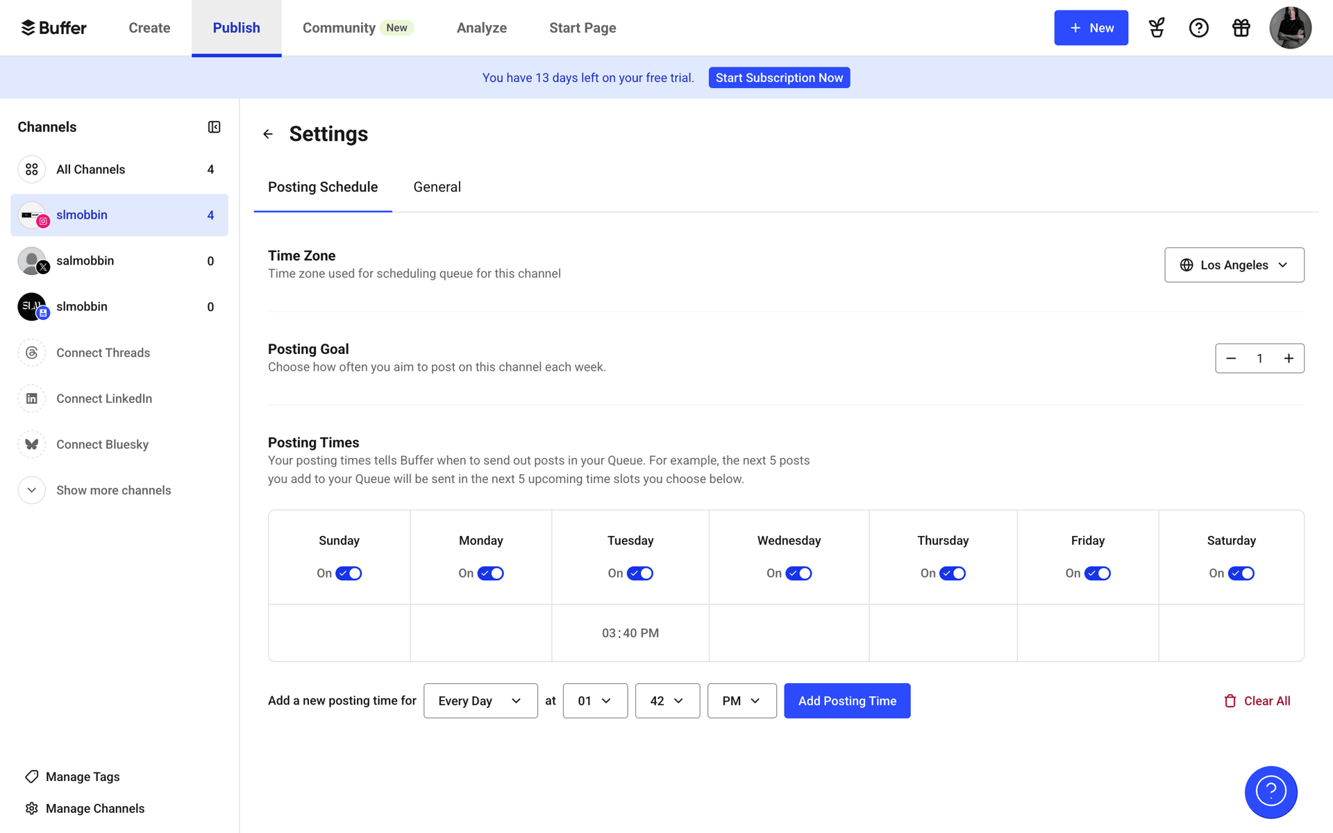 Buffer Web Business interface screenshot 4