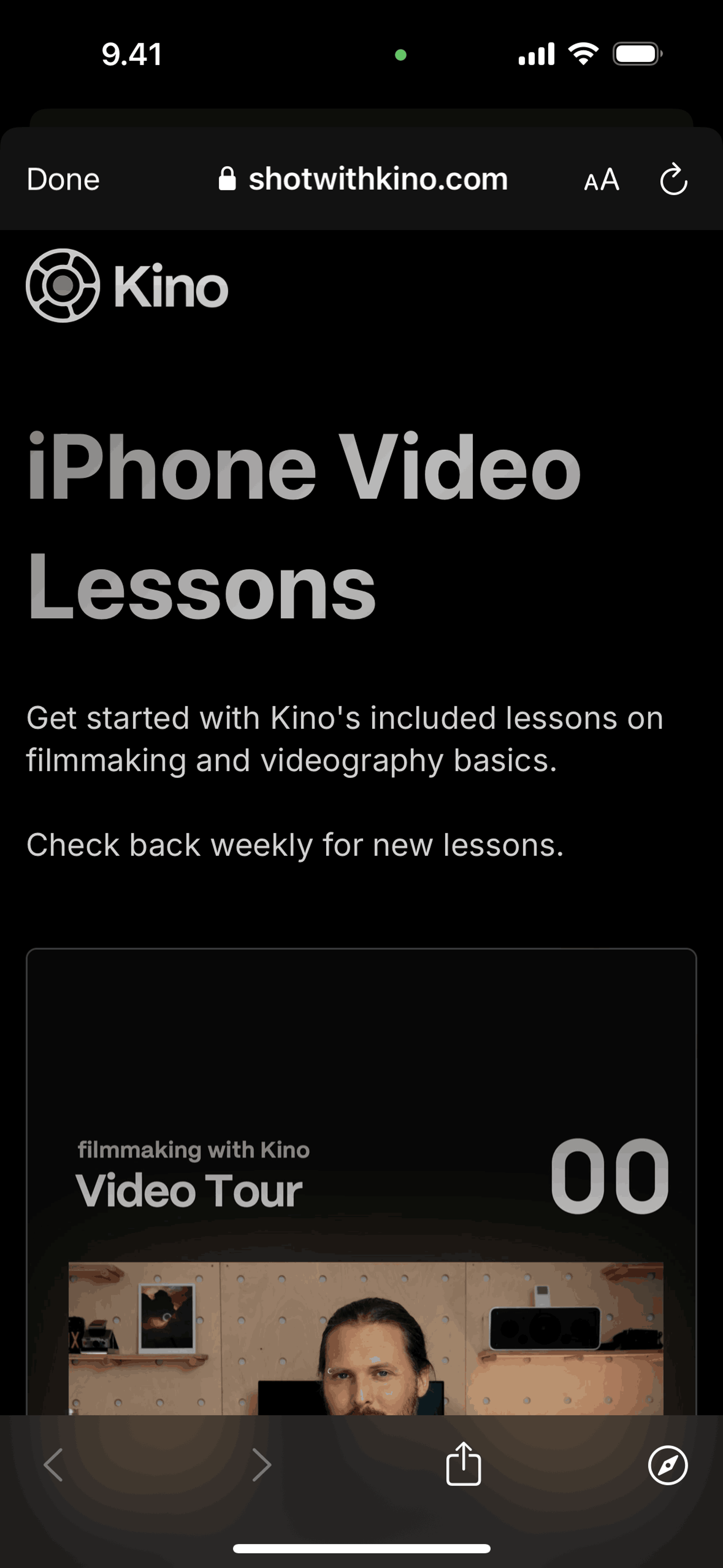 Kino iOS Photo & Video interface screenshot 17