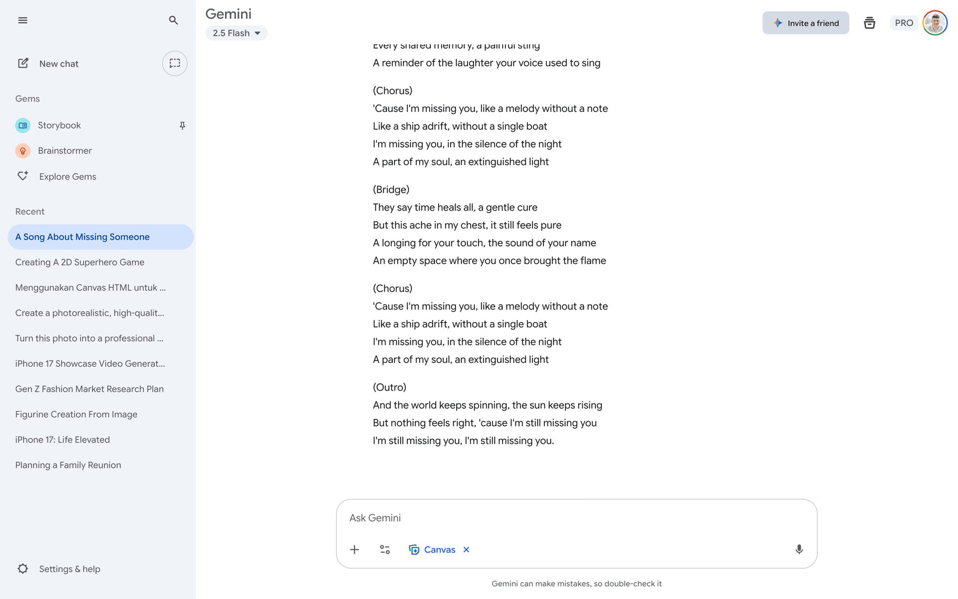 Google Gemini Web AI interface screenshot 20