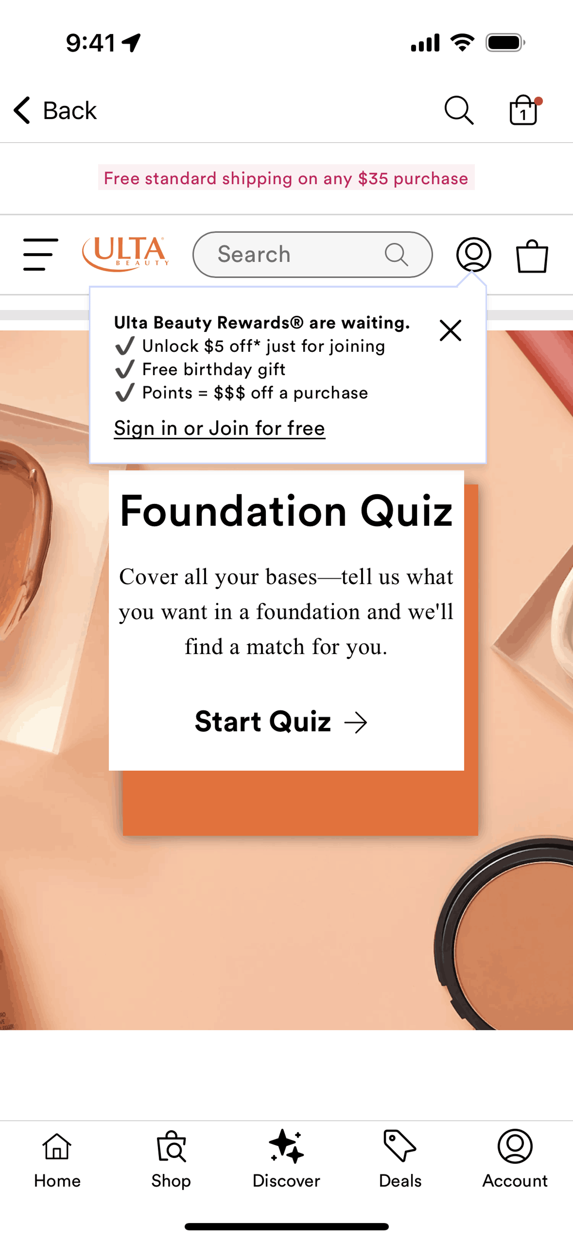 Ulta Beauty iOS Shopping interface screenshot 16