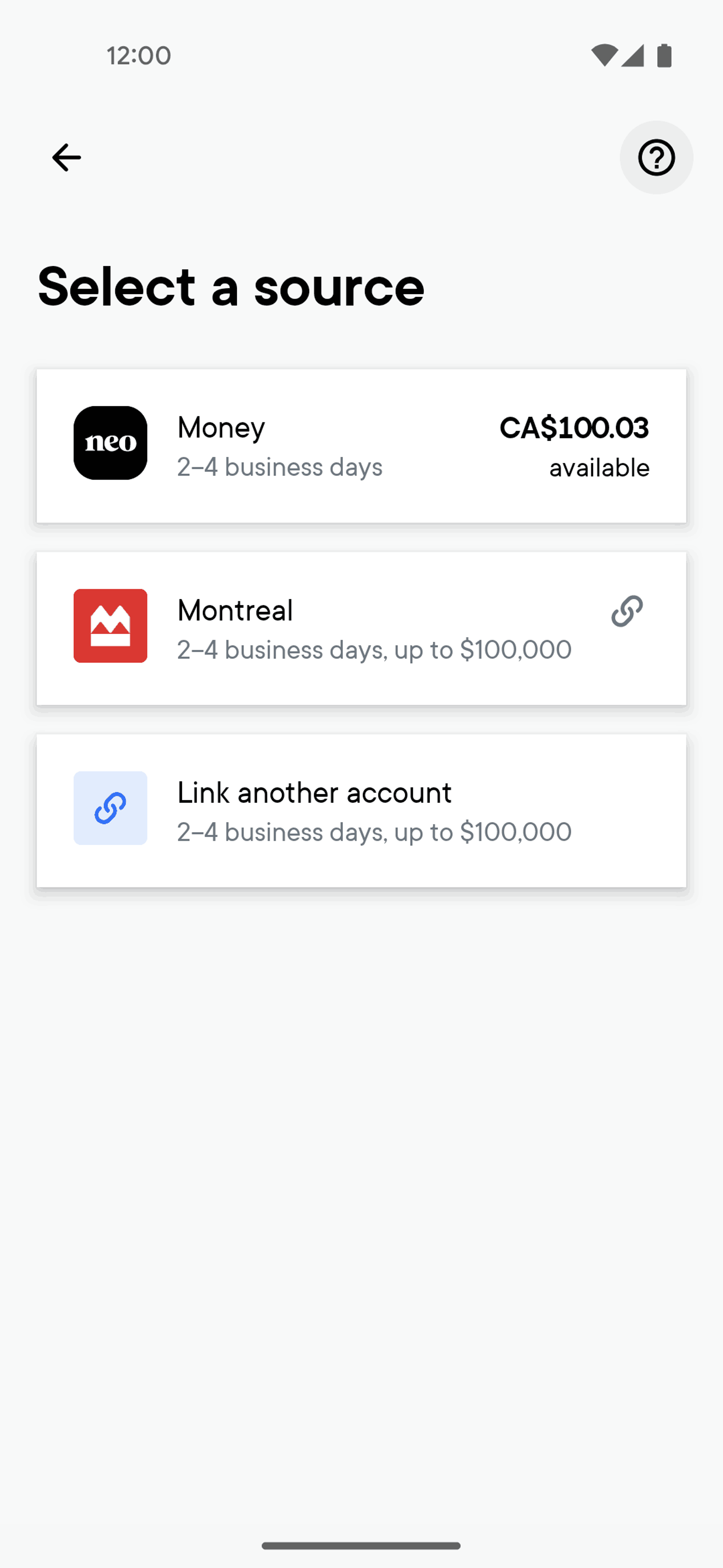 Neo Financial Android Finance interface screenshot 10
